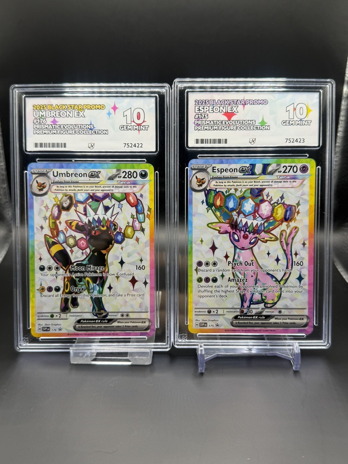 Umbreon Ex 176 & Espeon Ex 175 Promos - ACE 10 Sequential - Pokemon TCG ACE 10