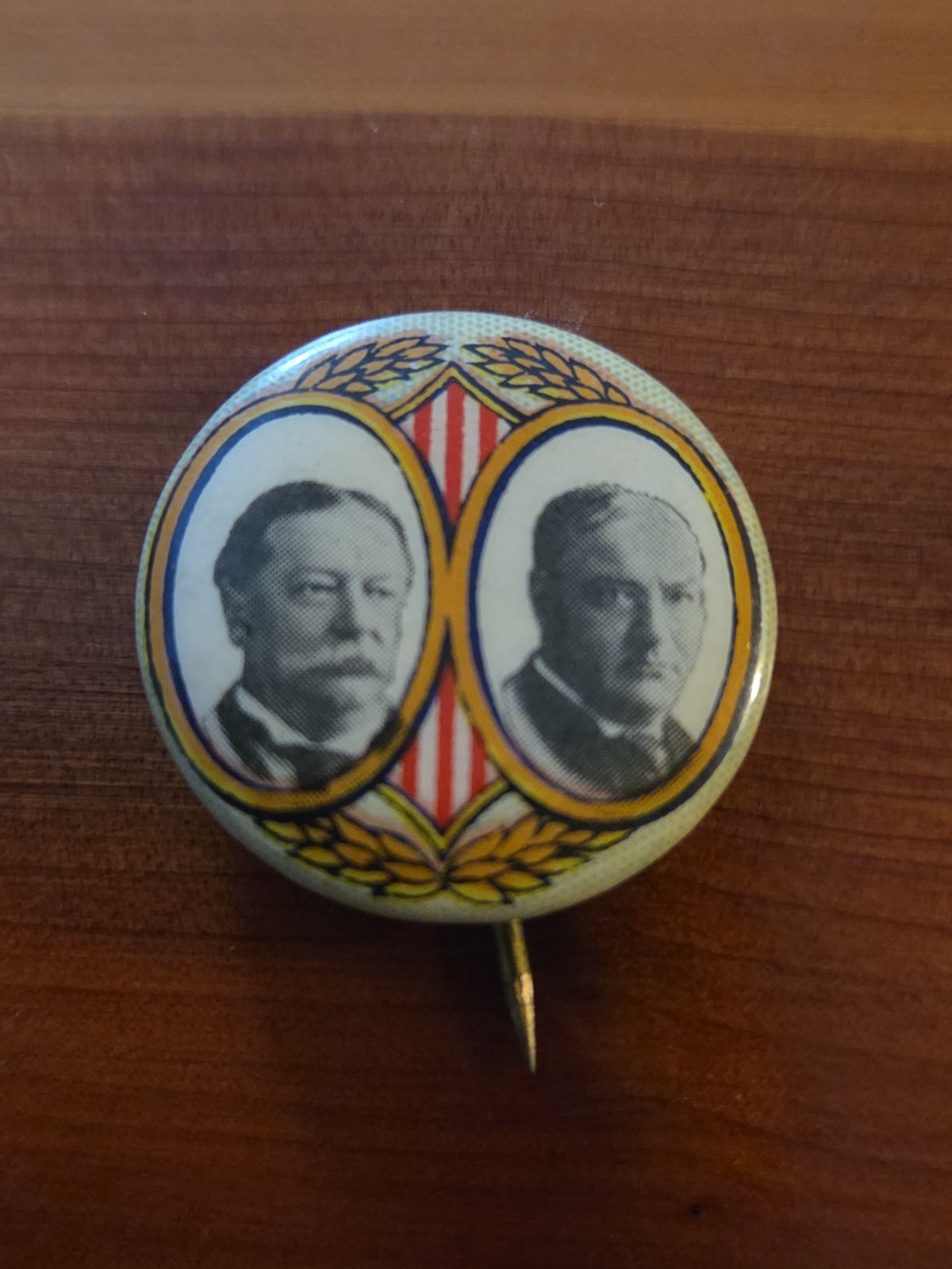 William H. Taft and James T. Sherman Campaign Pinback Button Pin
