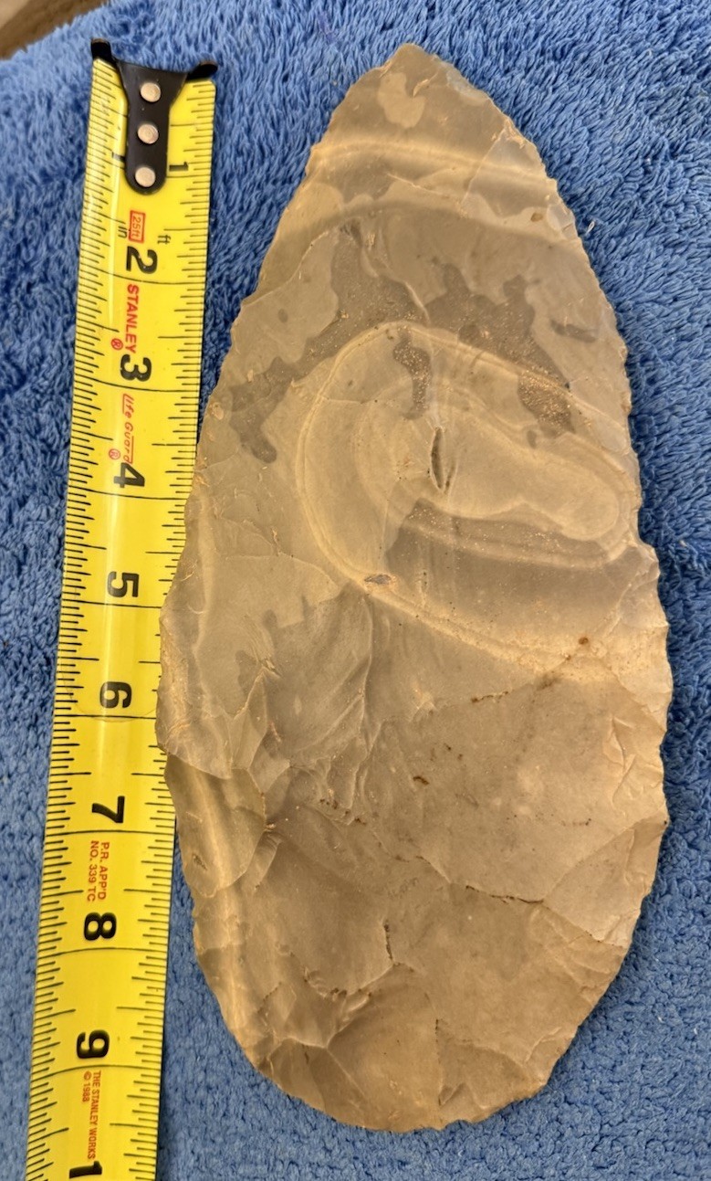 Huge Indian Artifact Tool Hoe Spade Preform? 9” Sumner Tennessee Beautiful