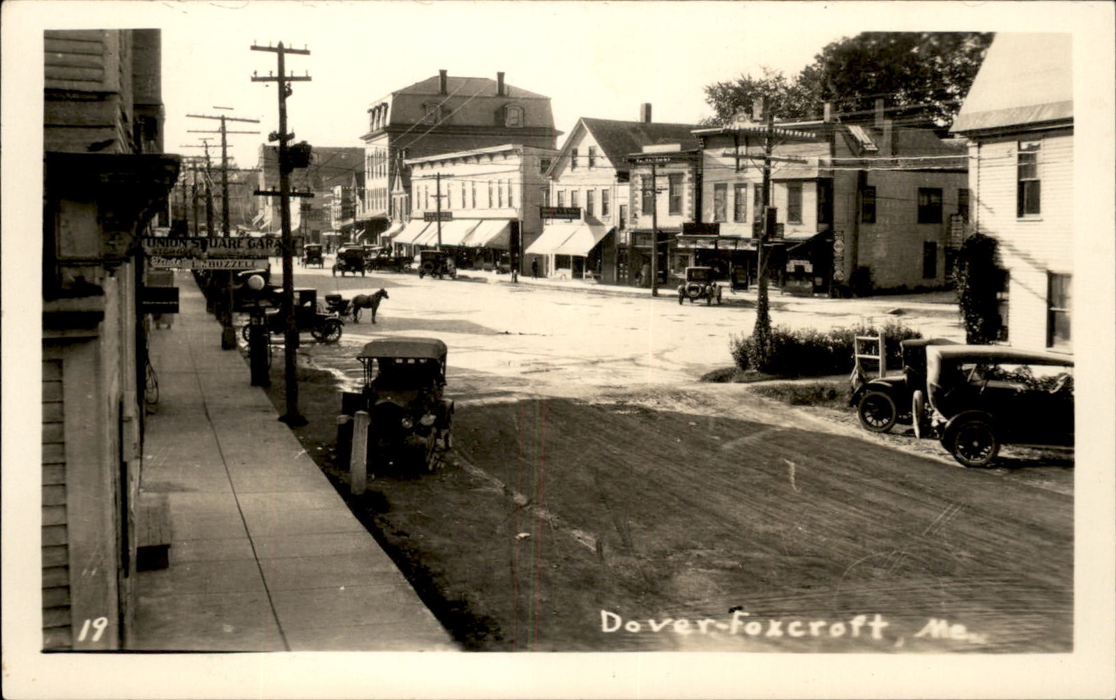 Dover-Foxcroft Maine ME Town Street Scene c1920s-30s Real Photo Vintage Postcard