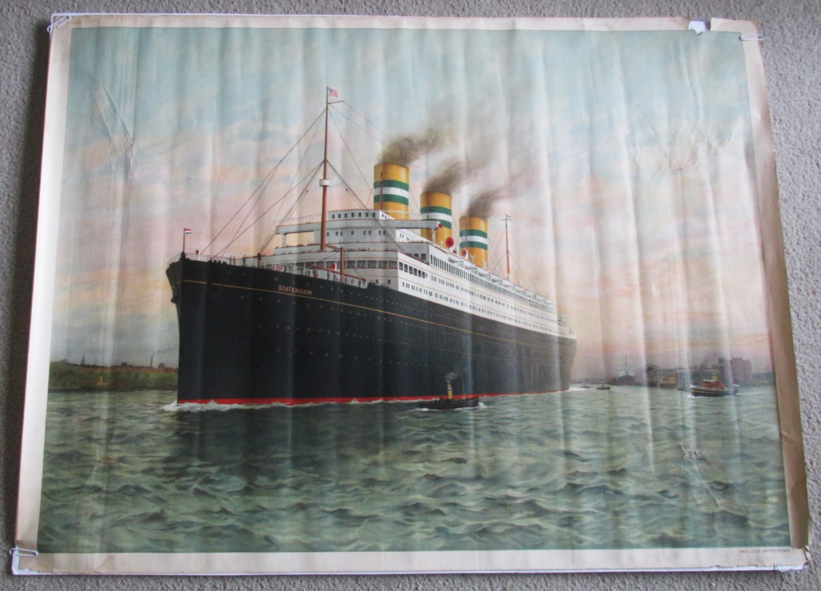 NASM Holland America Line Steamship Ocean Liner SS Statendam Large 30 x 40 Print NASM Holland America Line Steamship Ocean Liner SS Statendam Large 30 x 40 Print