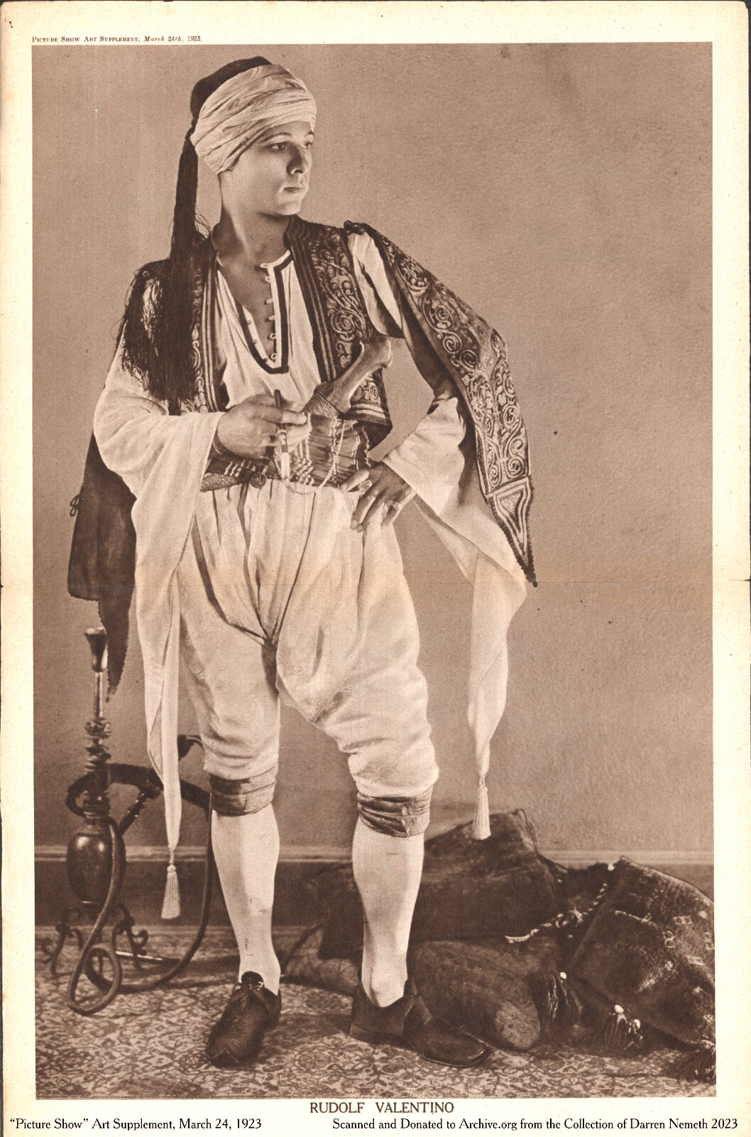 Rudolph Valentino 1923 - Early Hollywood Star - 5 x 7 inch Photo Print