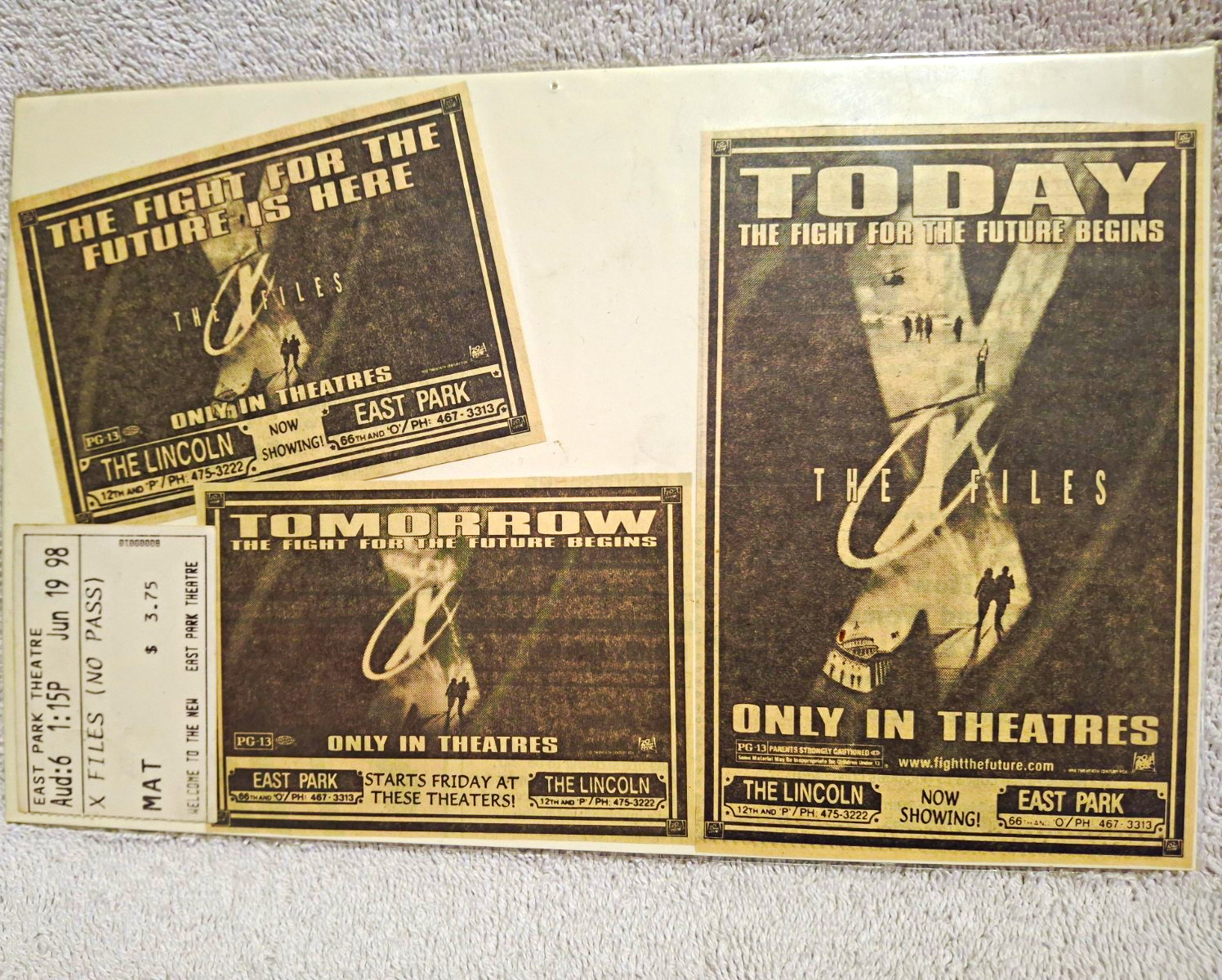 X-Files 1998 Vintage Promo items Sci-Fi Horror Buick FIGHT THE FUTURE 