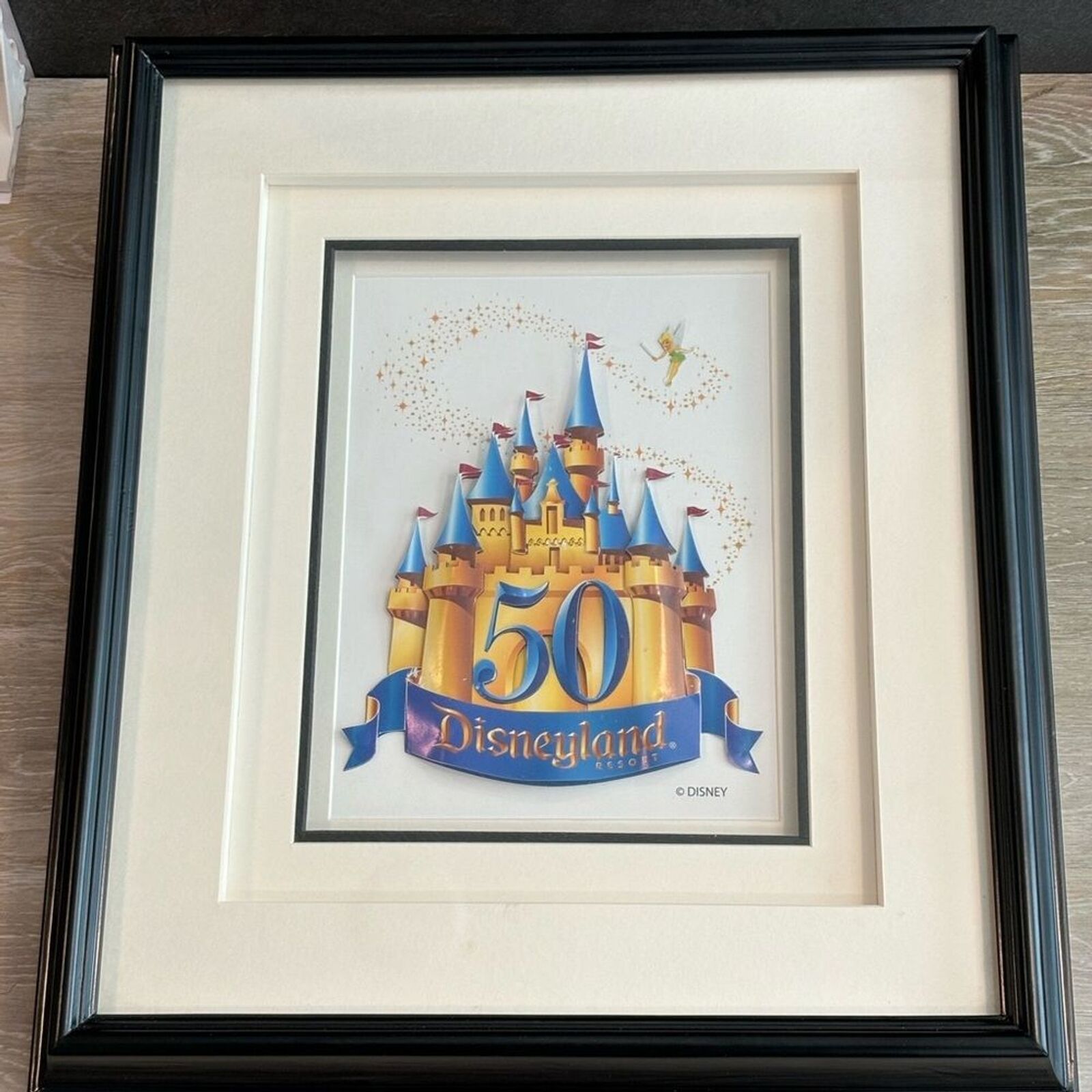 Disneyland 50th Anniversary Framed 3D Castle Art with Box
