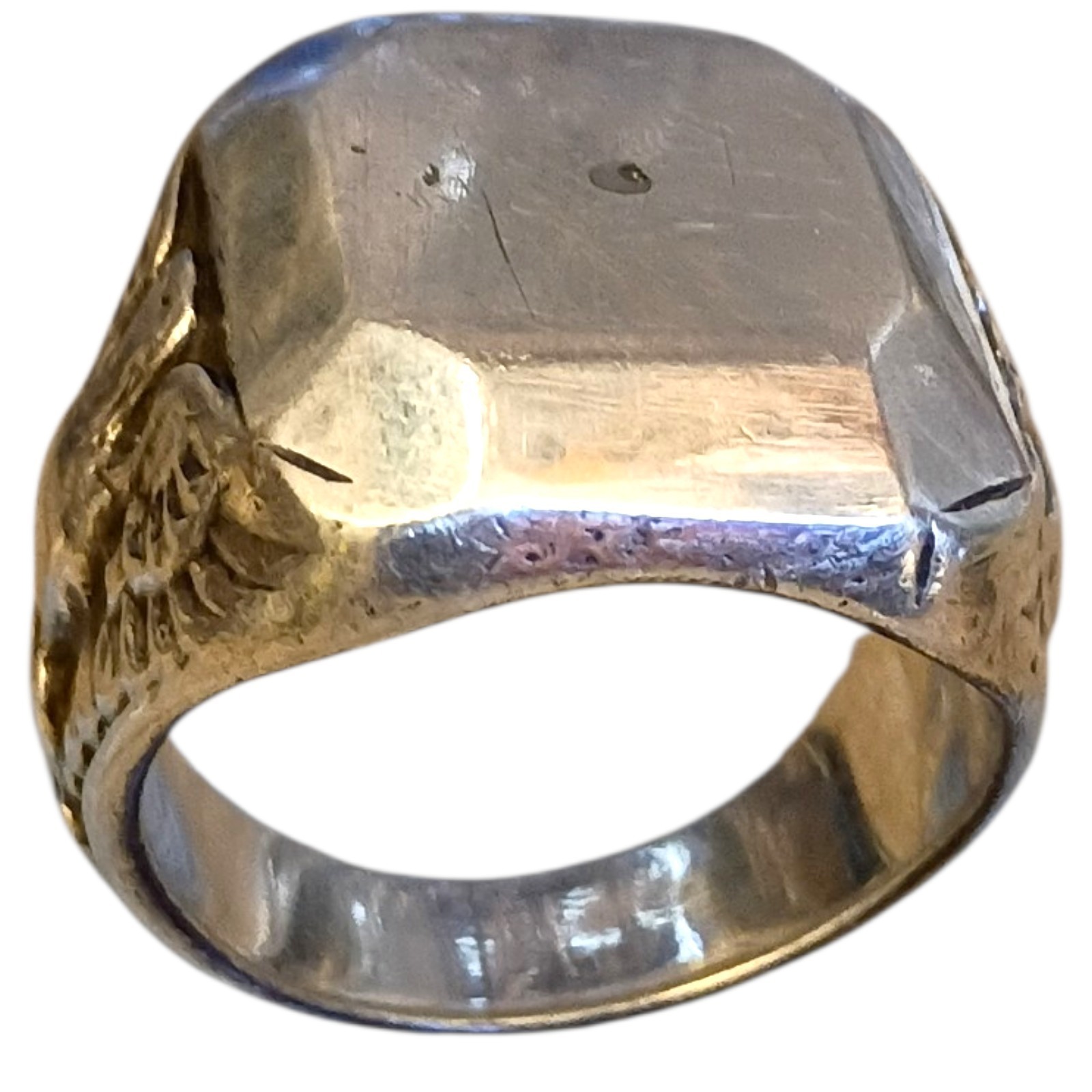 Rare Salty WWII US Merchant Marine Officer Ring in Sterling size8
