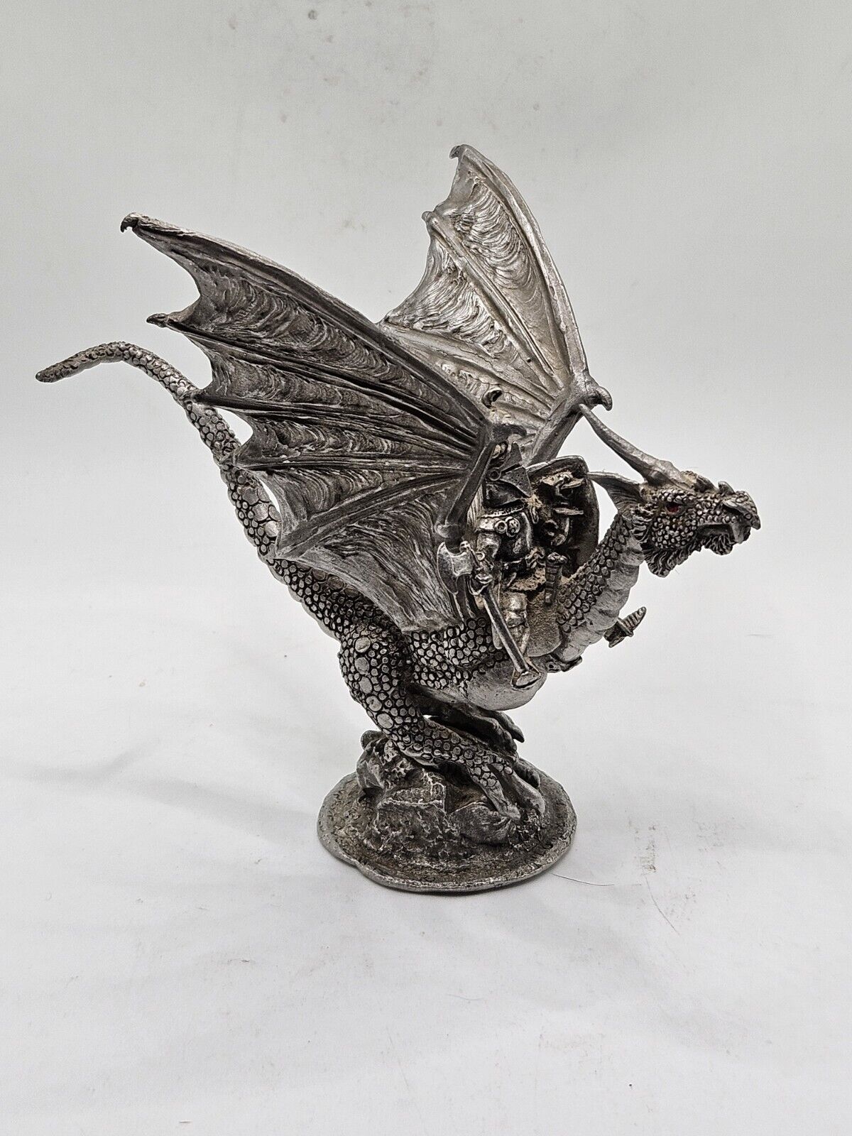 Vintage S. Tofano 1991 Gallo Dragon Rider Pewter Figurine #7796