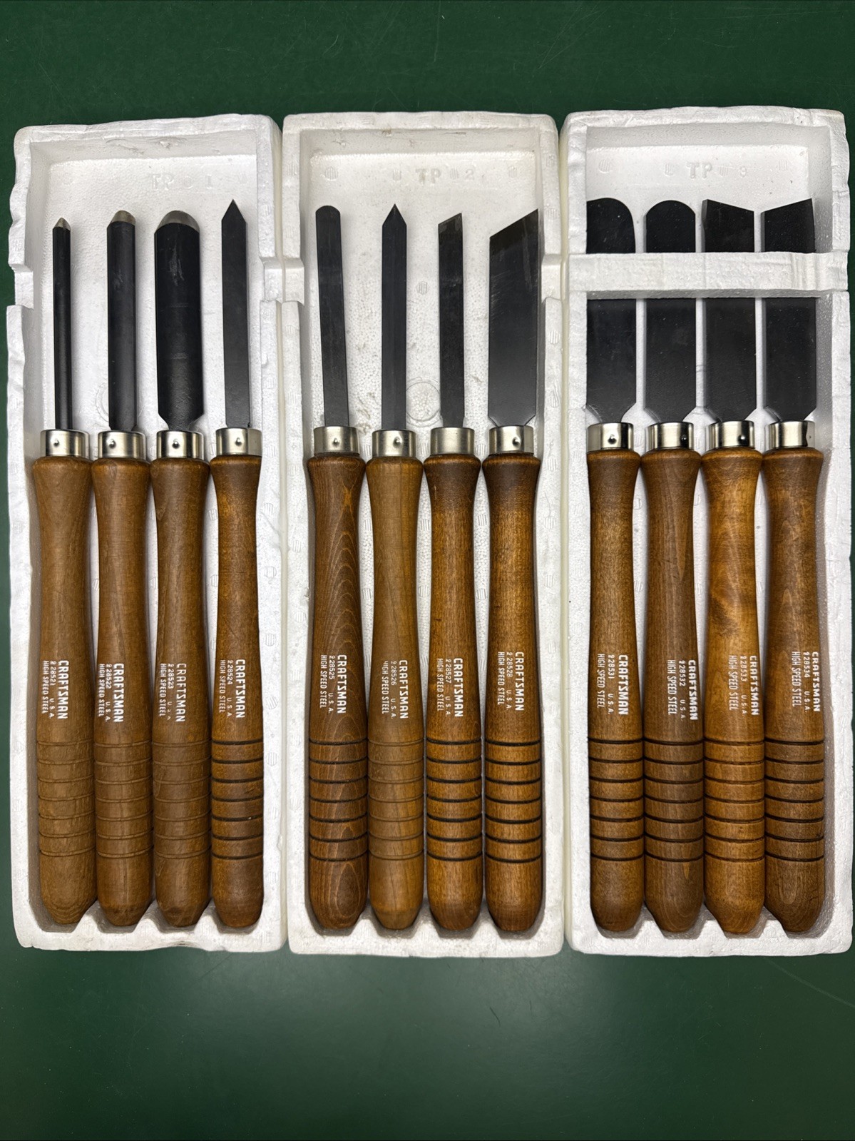 Vintage Craftsman Wood Turning Lathe 12 Piece Knife Set Vintage Craftsman Wood Turning Lathe 12 Piece Knife Set