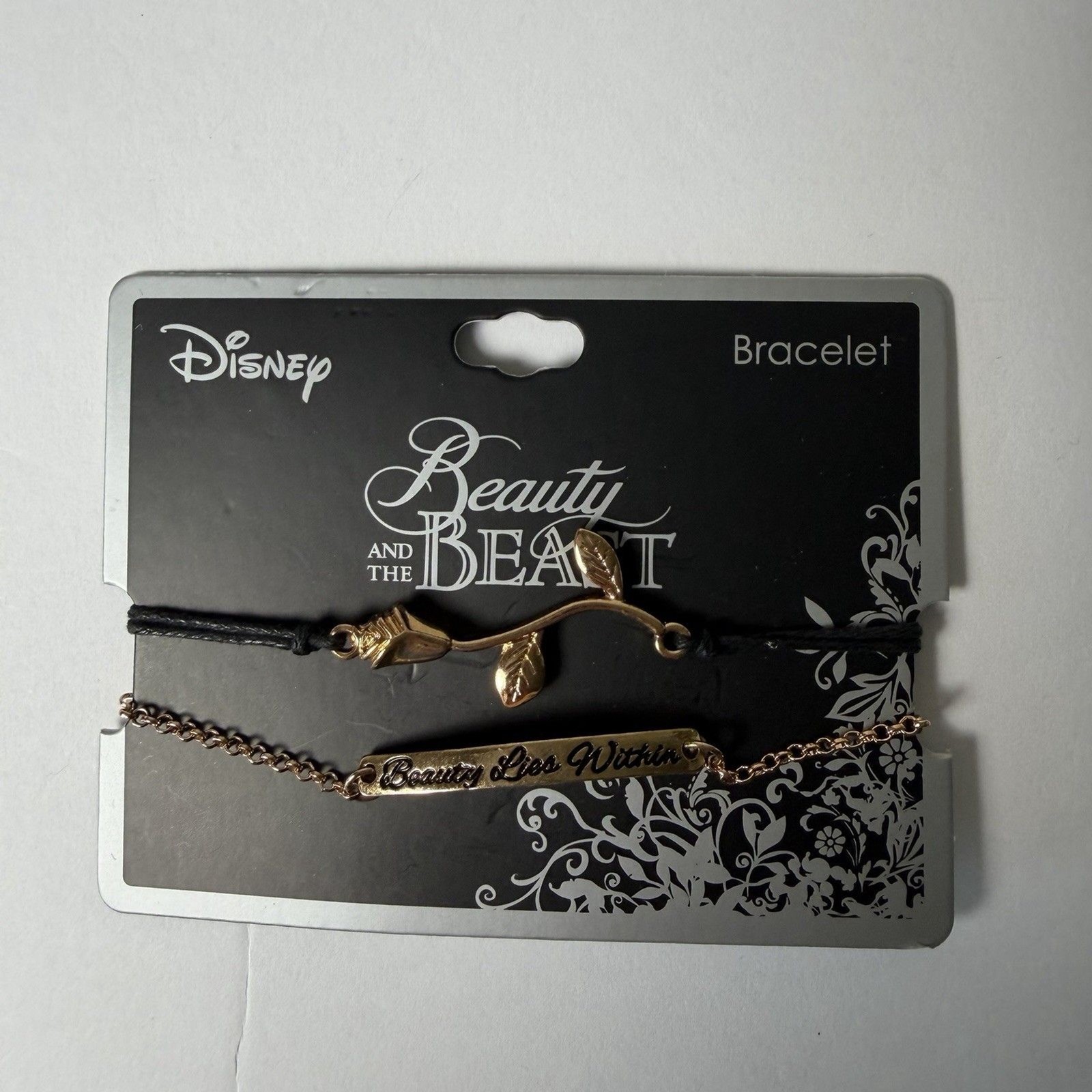 Disney Beauty and The Beast Gold Tone Bracelet Belle Princess Jewelry