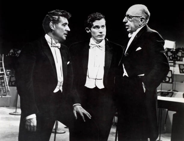 Music New York USA 1960s Conductor Leonard Bernstein pianist Glenn- Old Photo Music New York USA 1960s Conductor Leonard Bernstein pianist Glenn- Old Photo