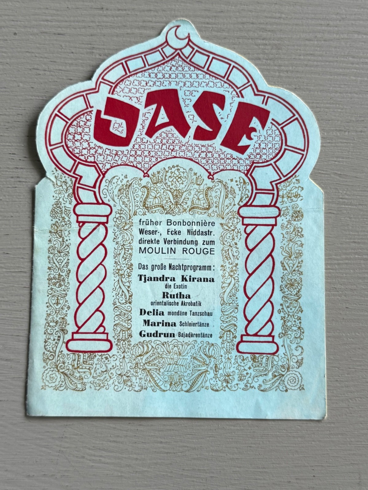 Vintage German Cabaret Burlesque Program Frankfurt Germany Dancers Ephemera