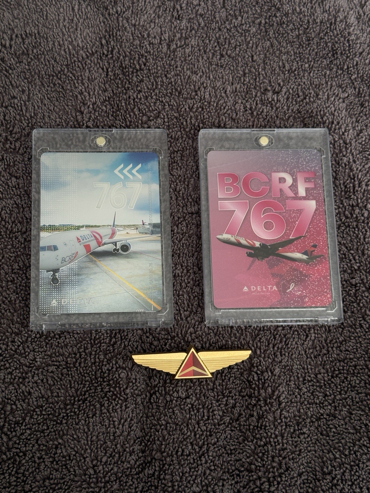 Delta Airline Pilot Trading Card-New Release, Card #76 #80. Breast Cancer (BCRF)
