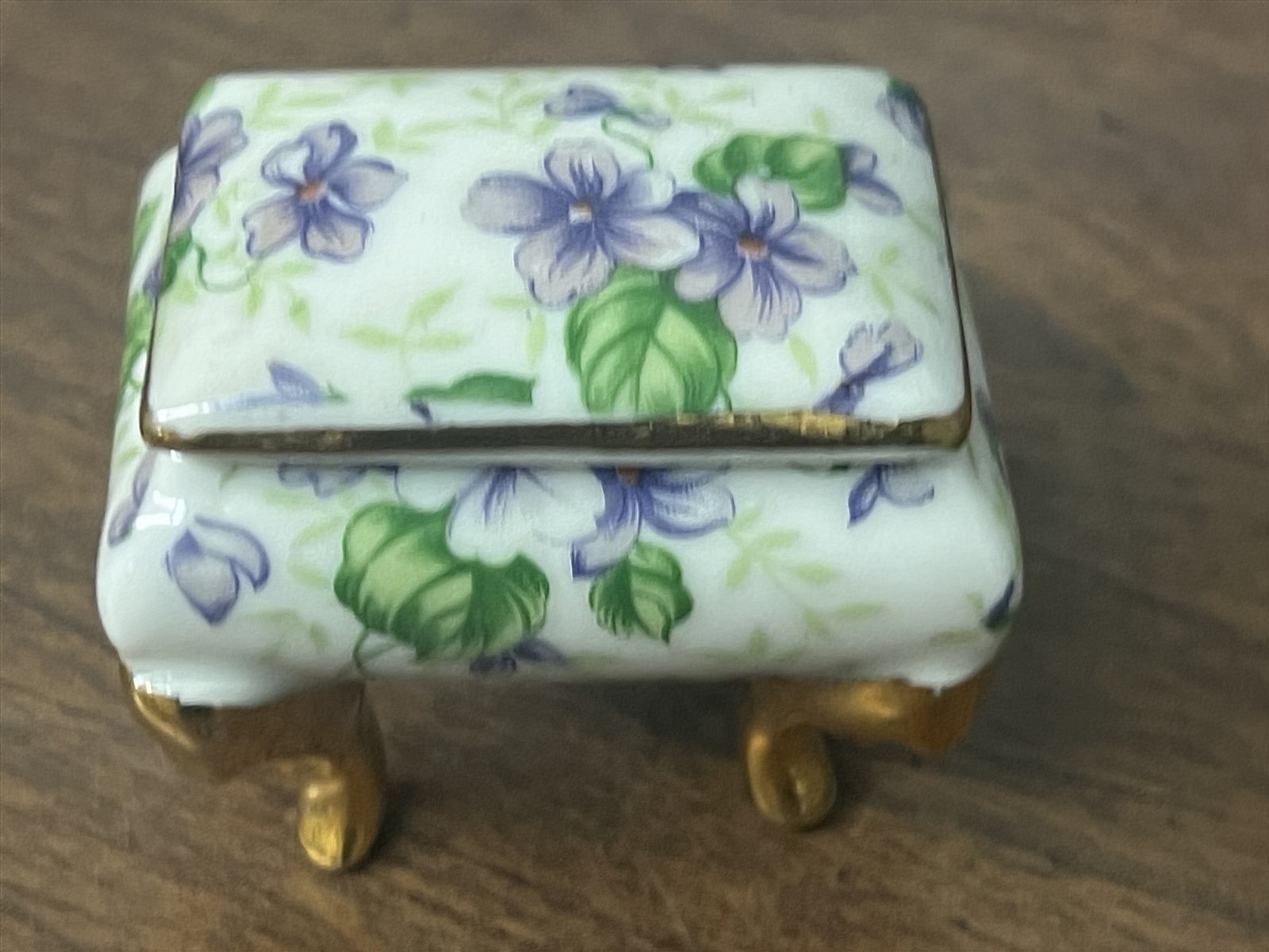 Vintage Porcelain Trinket Boc Made in Japan Violets