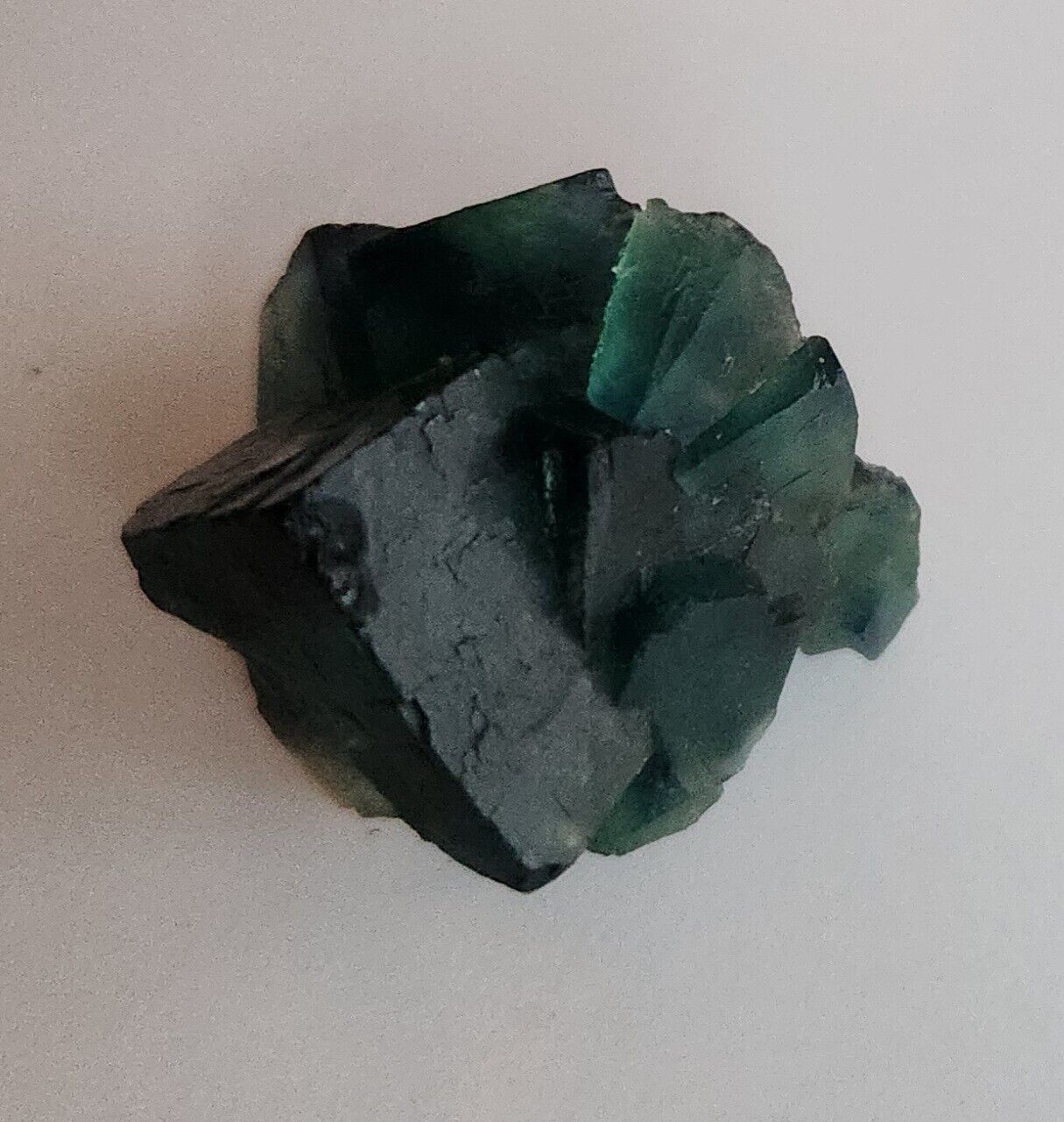 Gorgeous Deep Green Cubic Fluorite Natural Crystal Cluster  Specimen - 37g