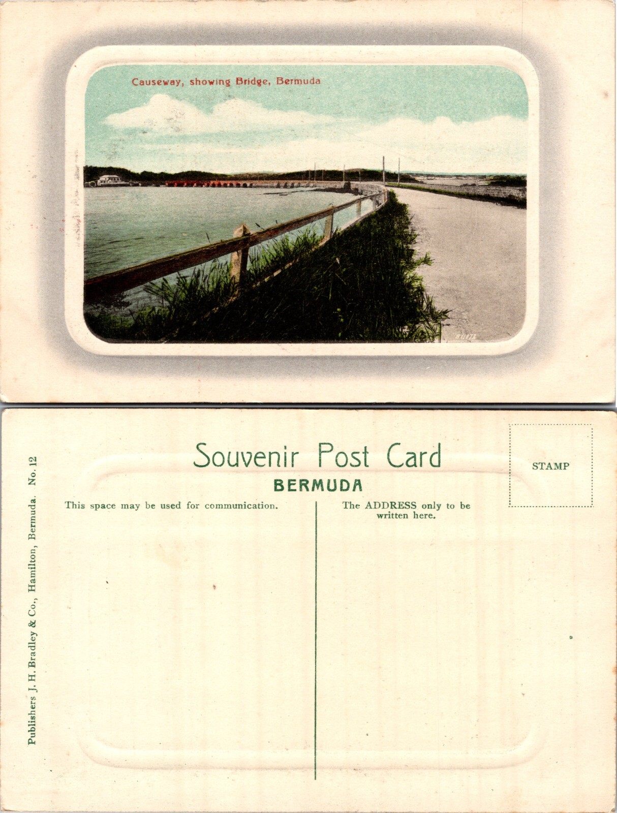 Causeway Showing Bridge Bermuda Postcard