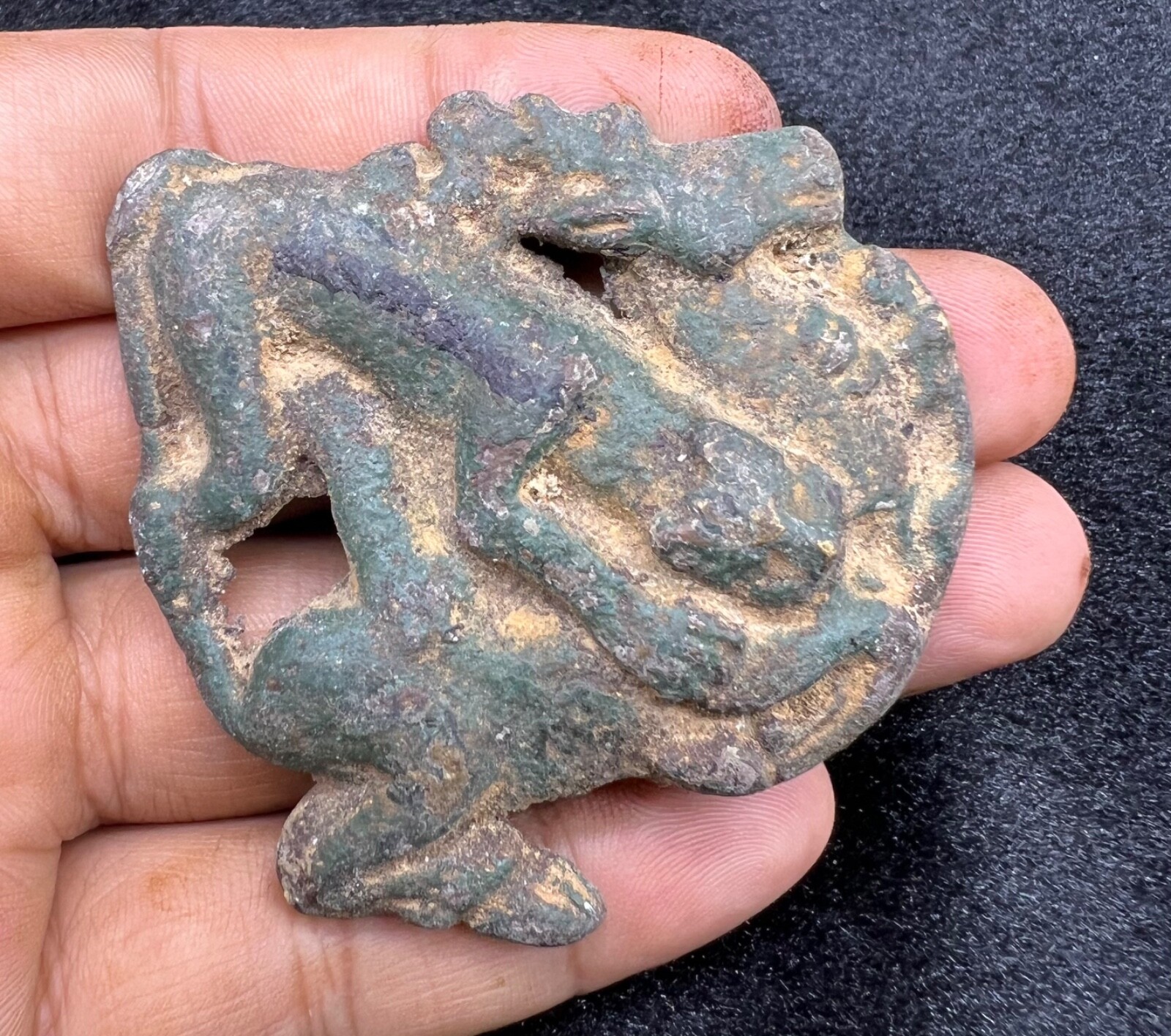 Rare Ancient Old Roman Era Lion Hunt Deer Story Bronze Belt Buckle Rare Ancient Old Roman Era Lion Hunt Deer Story Bronze Belt Buckle