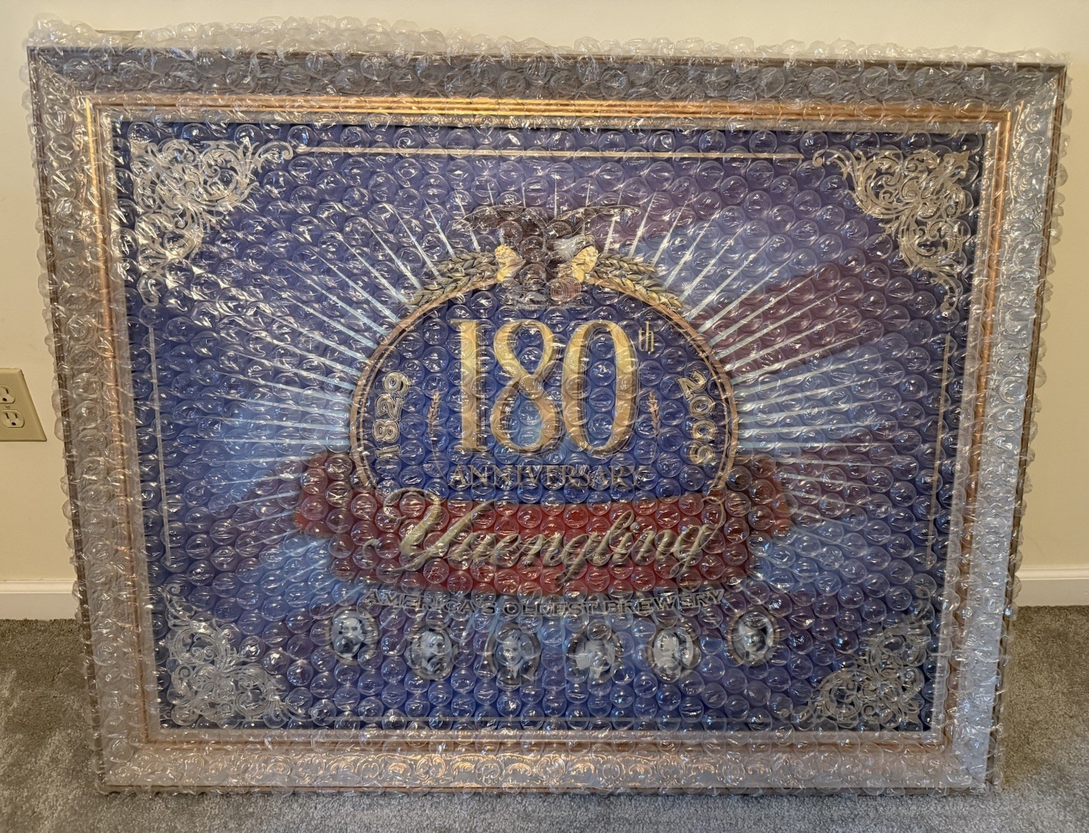 YUENGLING 180th ANNIVERSARY FRAMED MIRROR PICTURE