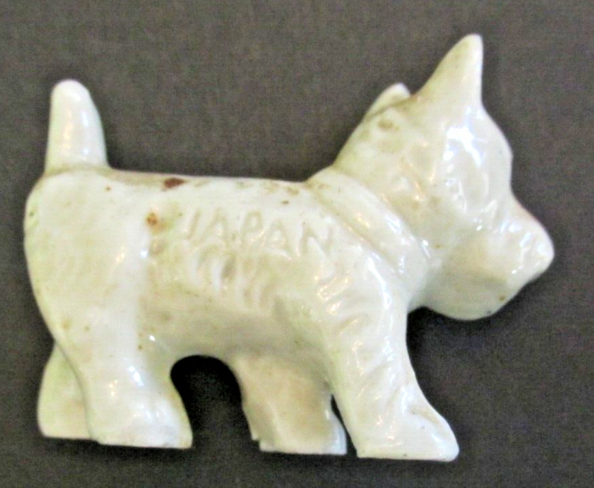 Vintage Japan DOG Scotty Terrier Figurine Porcelain White Vintage Japan DOG Scotty Terrier Figurine Porcelain White
