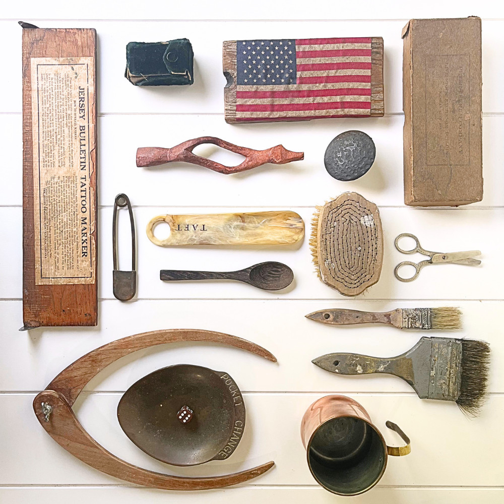 Texana Americana Folk Art Curiosities Lot Marfa Desert Decor Primitive Oddities