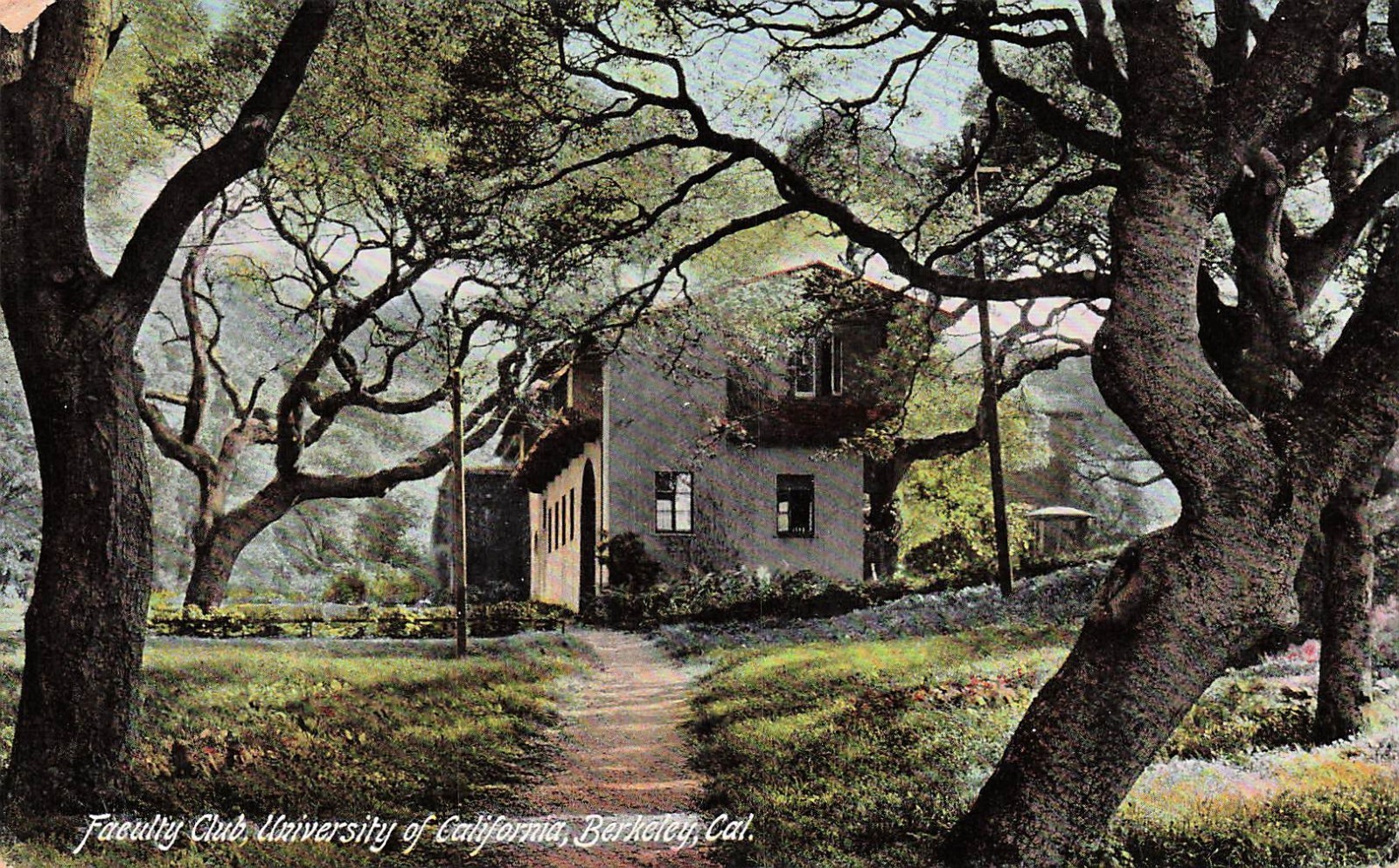 Berkeley University Of California Faculty Club historic Campus Vtg Postcard 16A