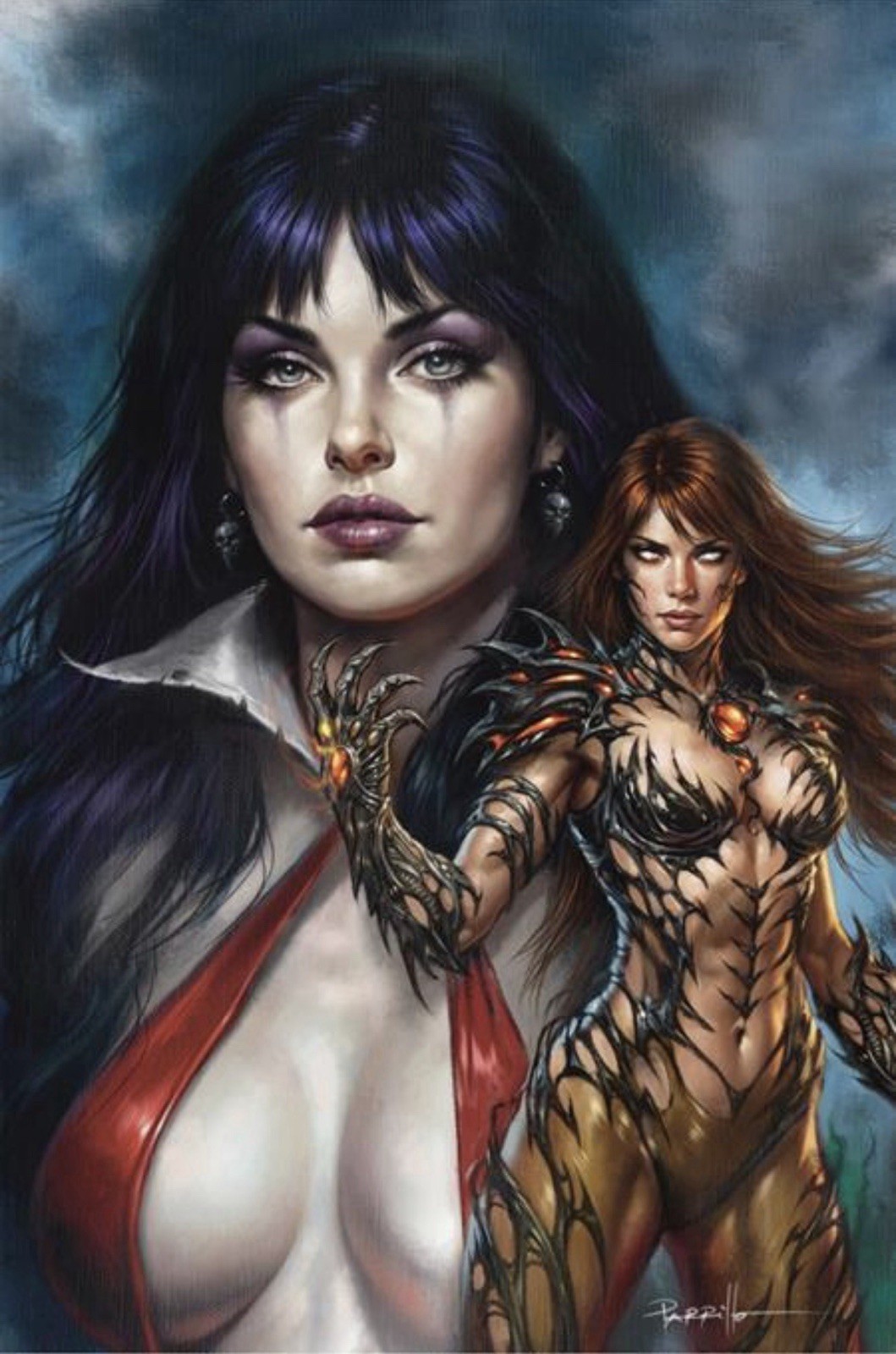 🔥 VAMPIRELLA WITCHBLADE #1 CVR M 1:25 LUCIO PARRILLO VIRGIN RATIO VARIANT