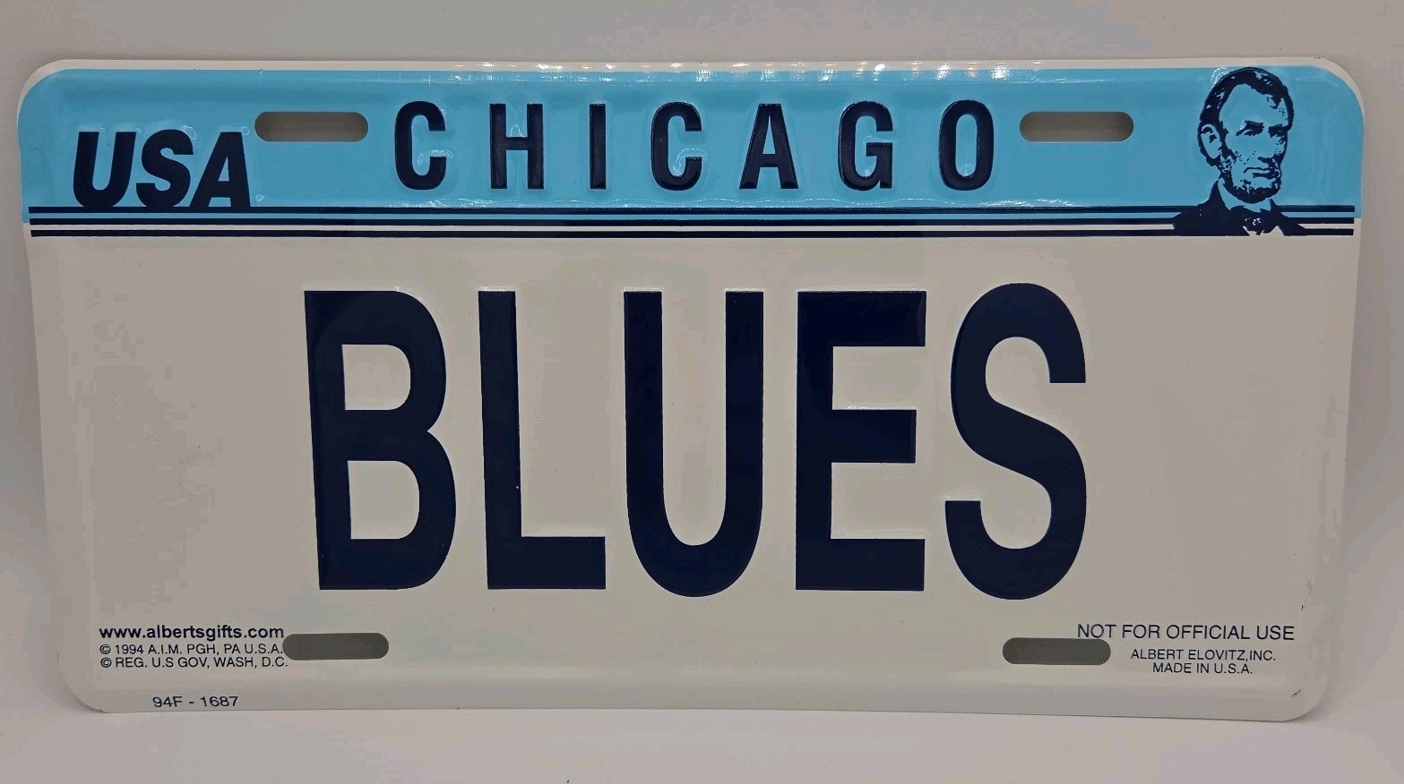 Chicago Blues Music Festival Novelty Souvenir License Plate Vintage 1994 EUC 