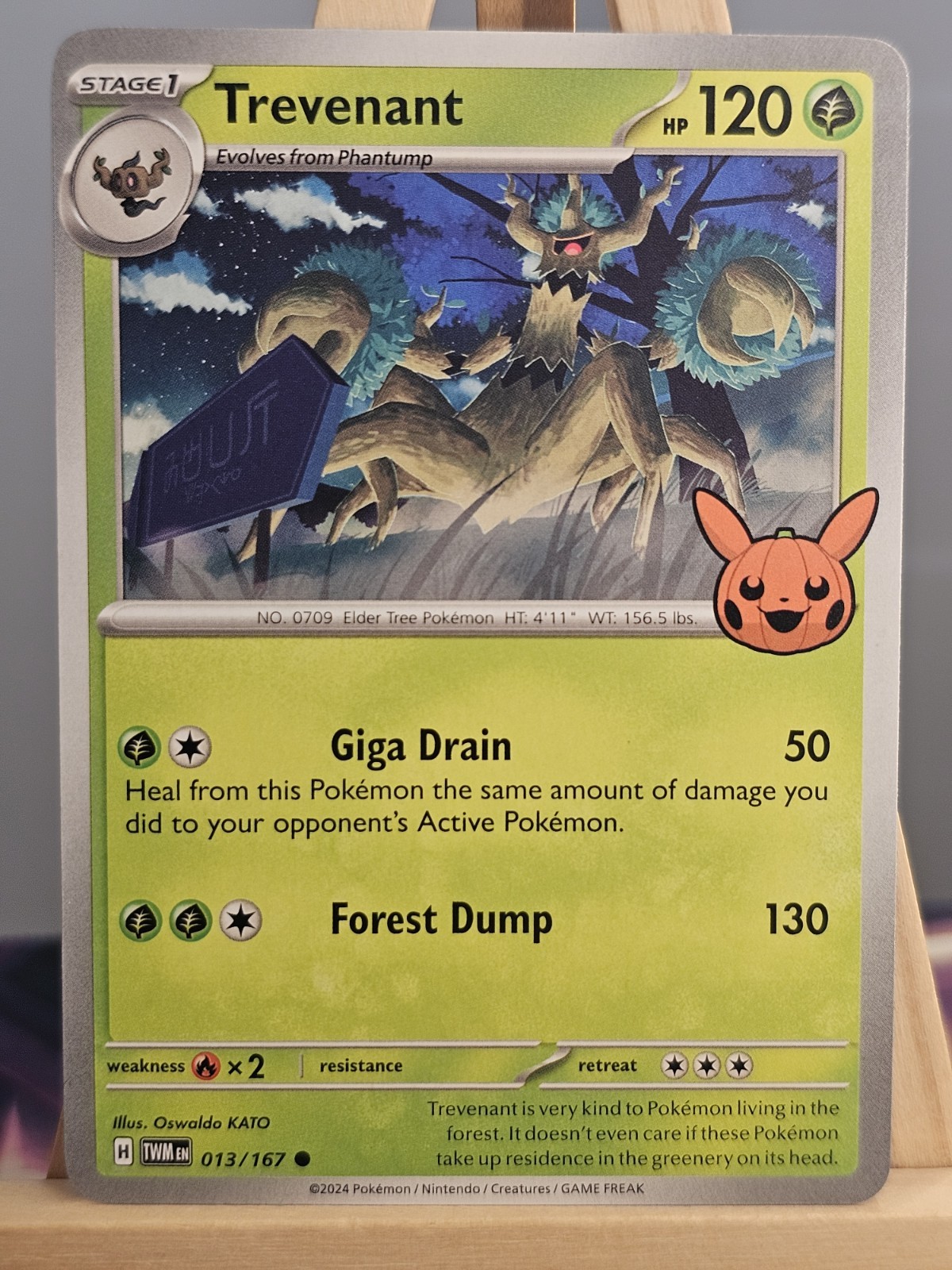 013/167 Trevenant Twilight Masquerade Trick Or Trade Stamped Common Pokémon TCG