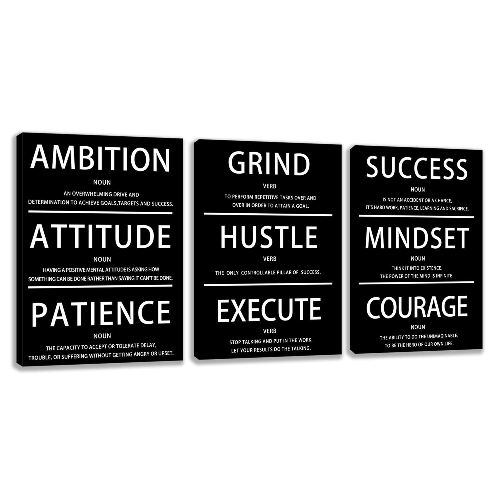 3 Panel Canvas Wall Art Motivational Inspirational Ready to Hang 48