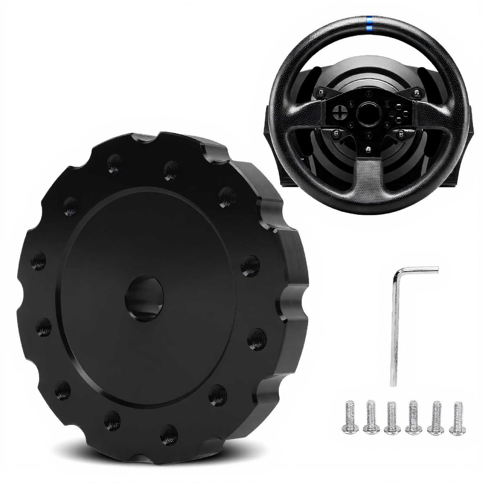 Steering Wheel Hub Adapter, Steering Wheel Adapter for Thrustmaster T300 T500, R