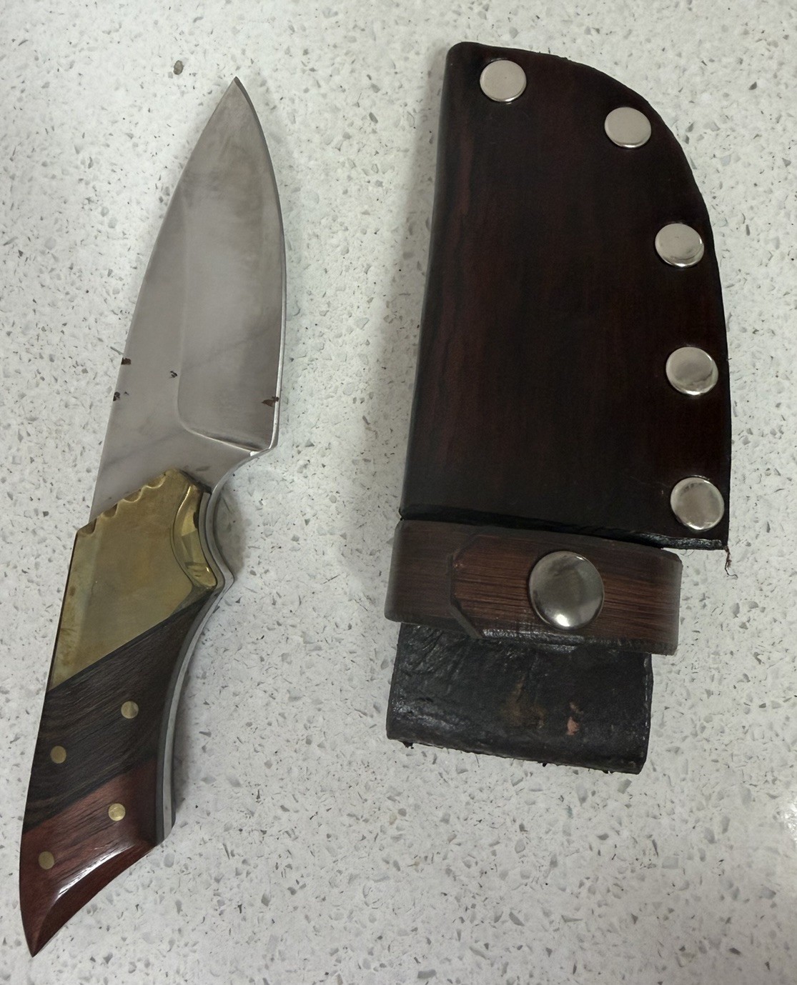 Custom “BJK” Engraved Fixed Blade Knife W/ Sheath 