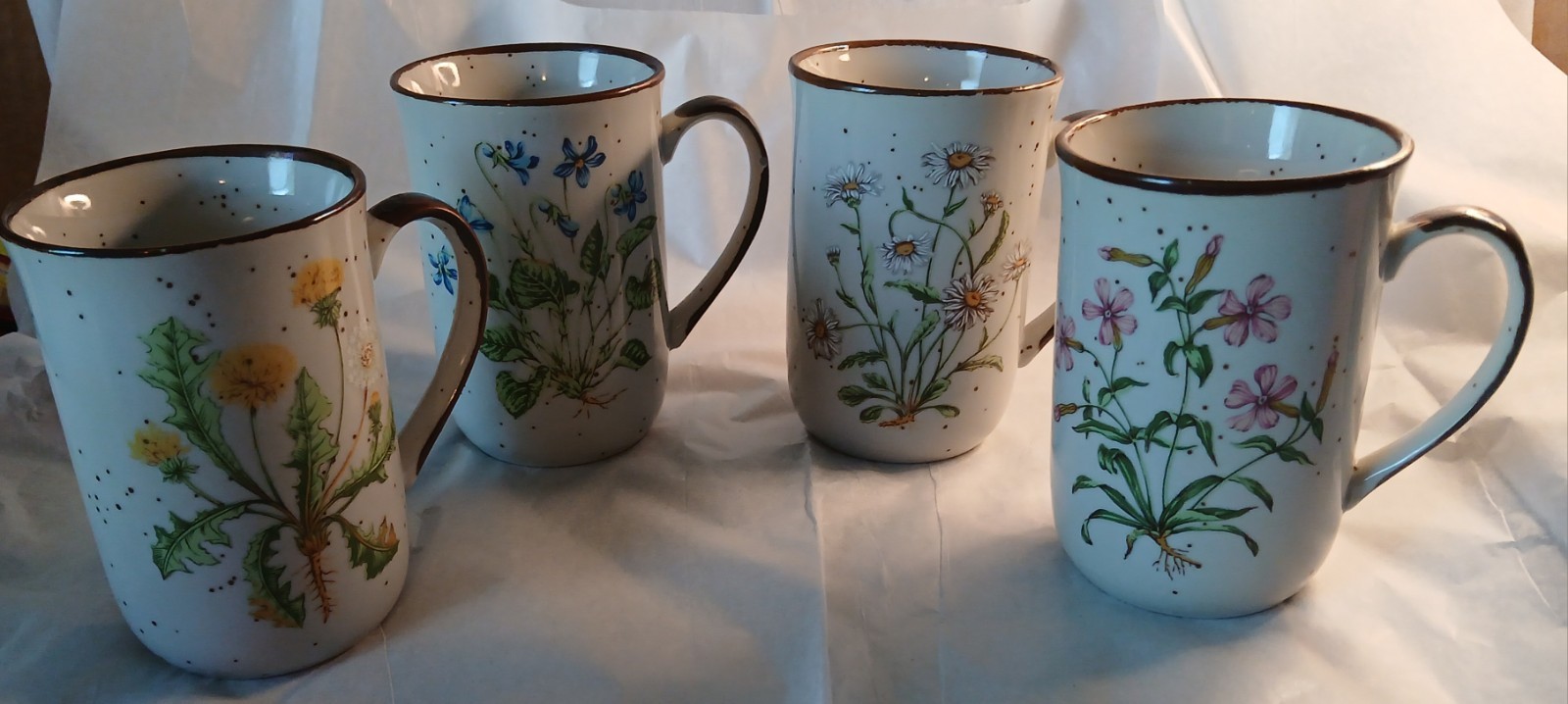 Vintage Wildflower Cups/ Japan