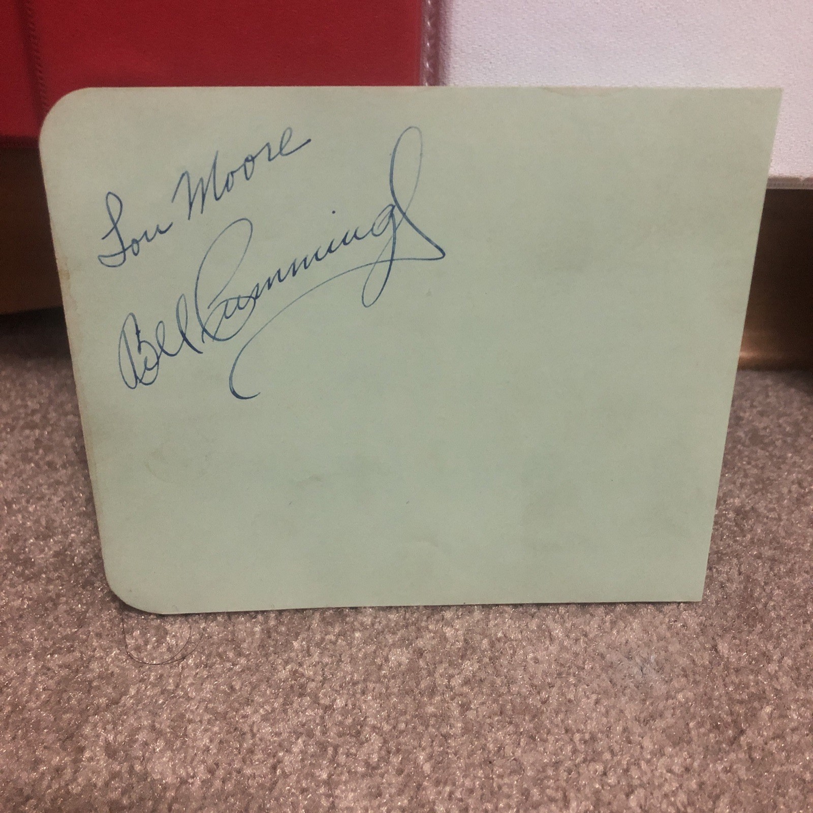 Bill Cummings Lou Moore Autograph Signed Rare 1934 Indy 500 Winner Owner