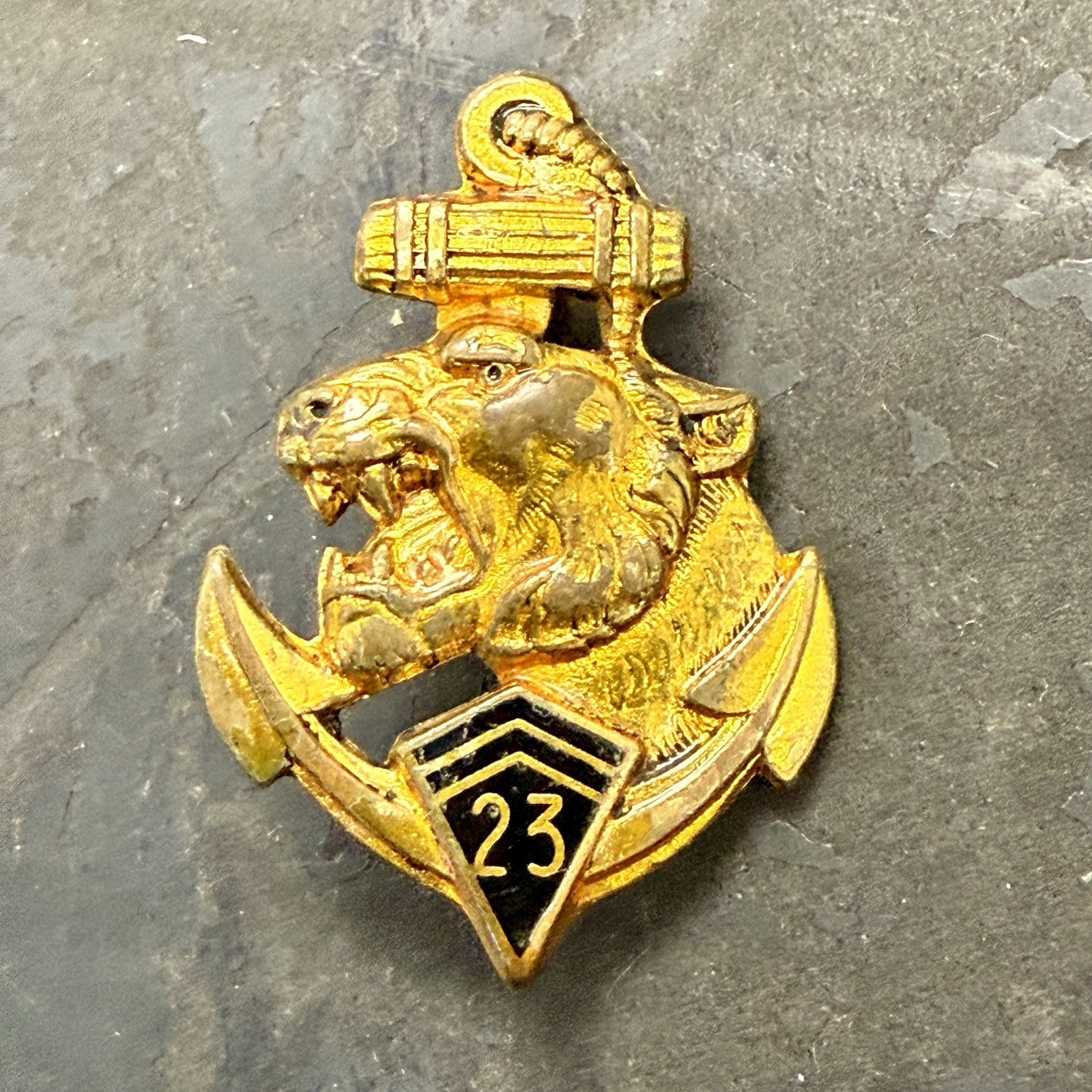 Org Indochina French 23rd RIMA Reg Inf Marine Colonial Badge