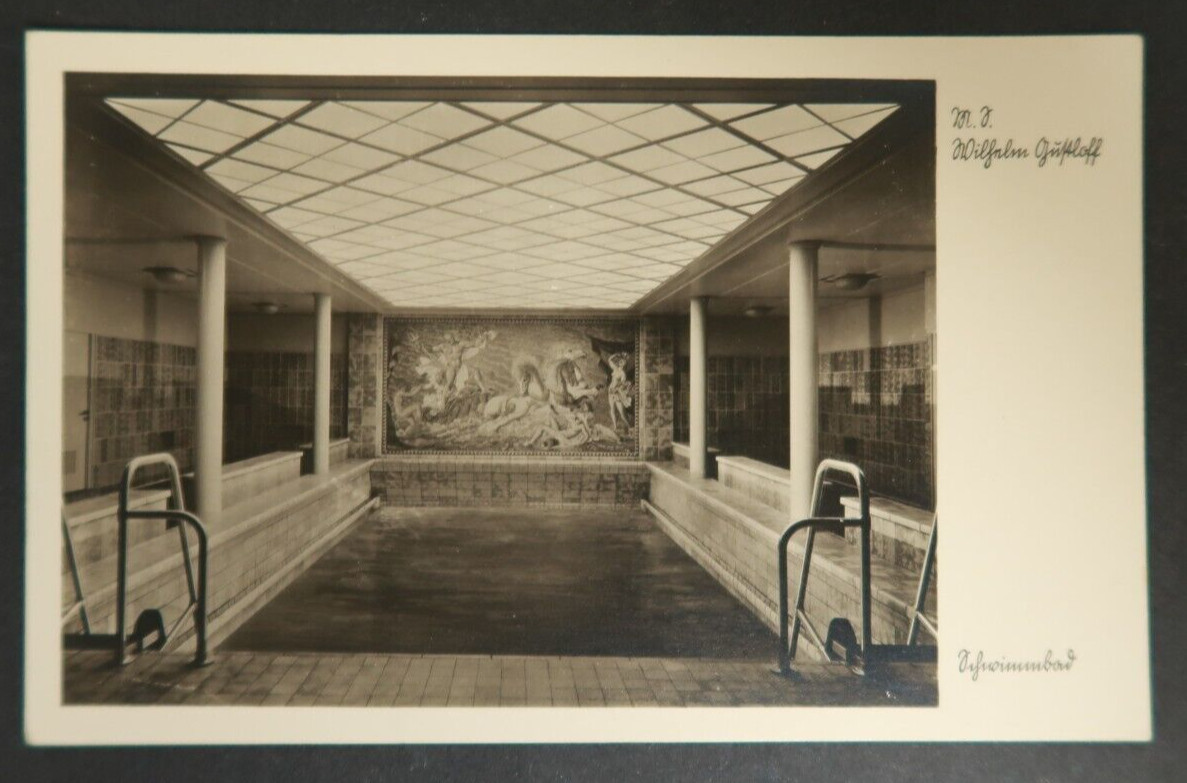 Wilhlem Gustloff Indoor Pool Bathhouse Steam Room Postcard Steamship Carl Miller