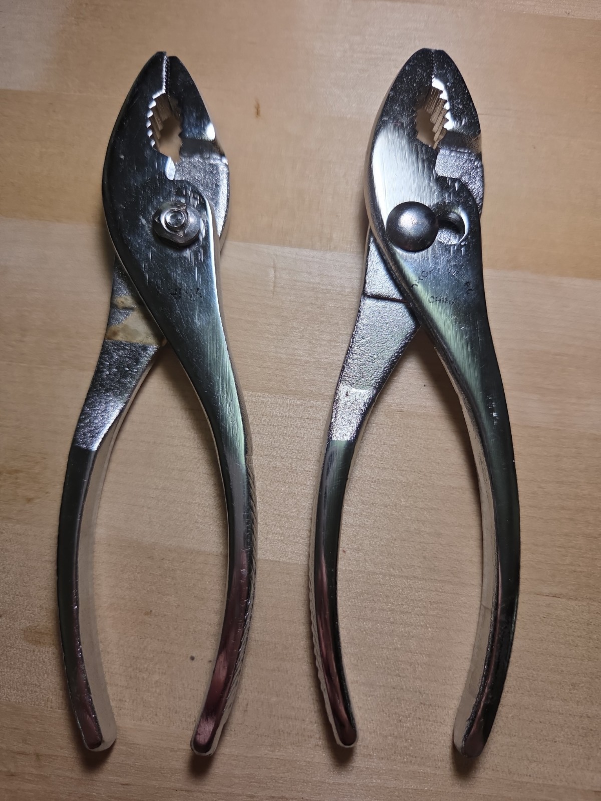 NOS Pliers Vintage Slip Joint 2 Pair Never Used Excellent Condition 