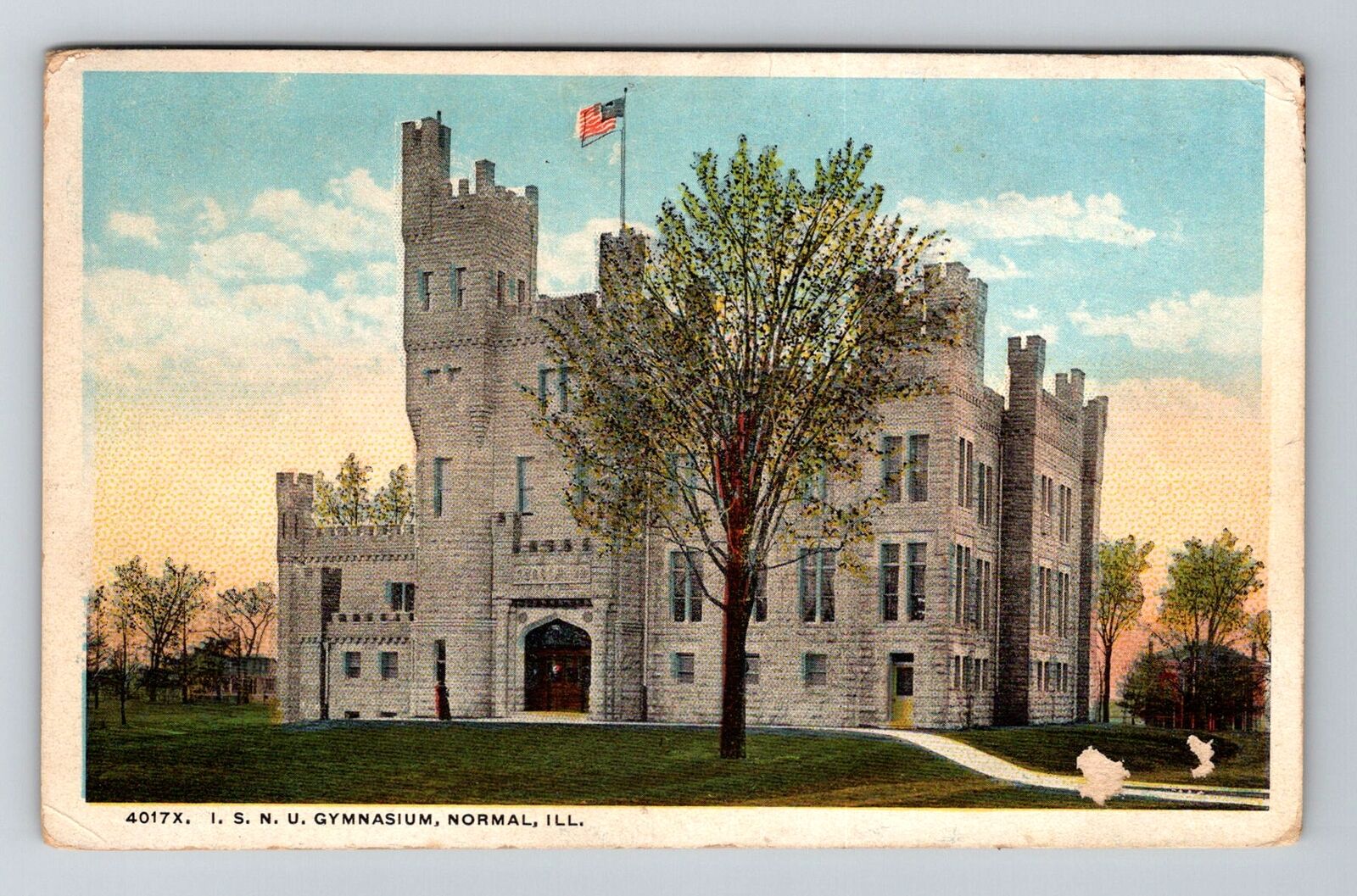 Normal, IL-Illinois, I  S N U Gymnasium Antique c1922, Vintage Souvenir Postcard