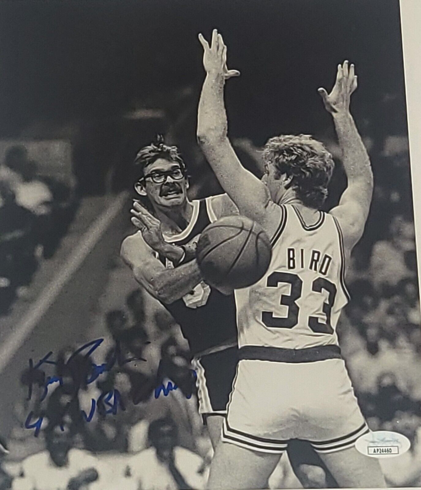 Kurt Rambis Autograph 8x10 NBA Lakers B&W Photo Signed JSA COA