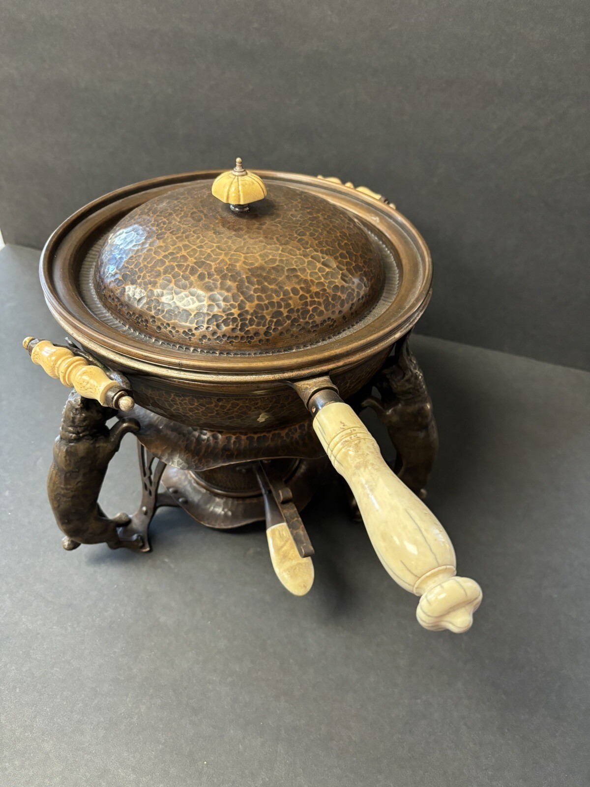 Jos Heinrich’s Arts & Crafts Hand Hammered Copper  Chafing Dish