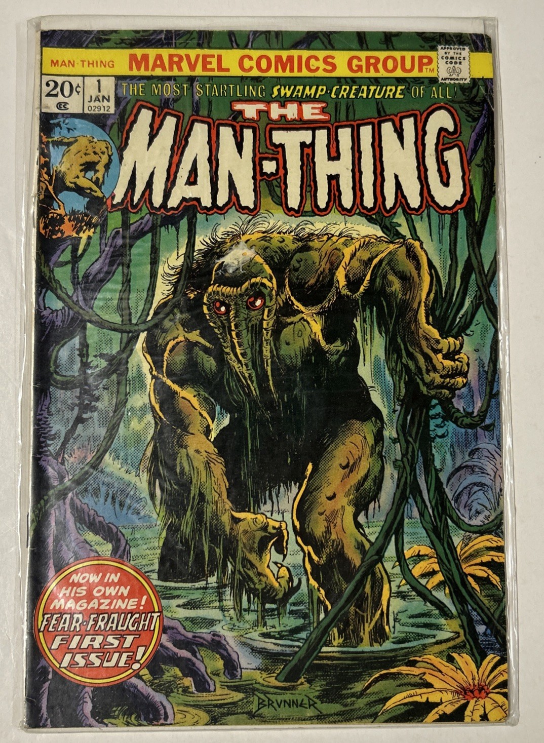 Vintage 1974 The Man-Thing #1 Marvel Comics 2nd Howard the Duck🔥Key Issue🔥LOOK