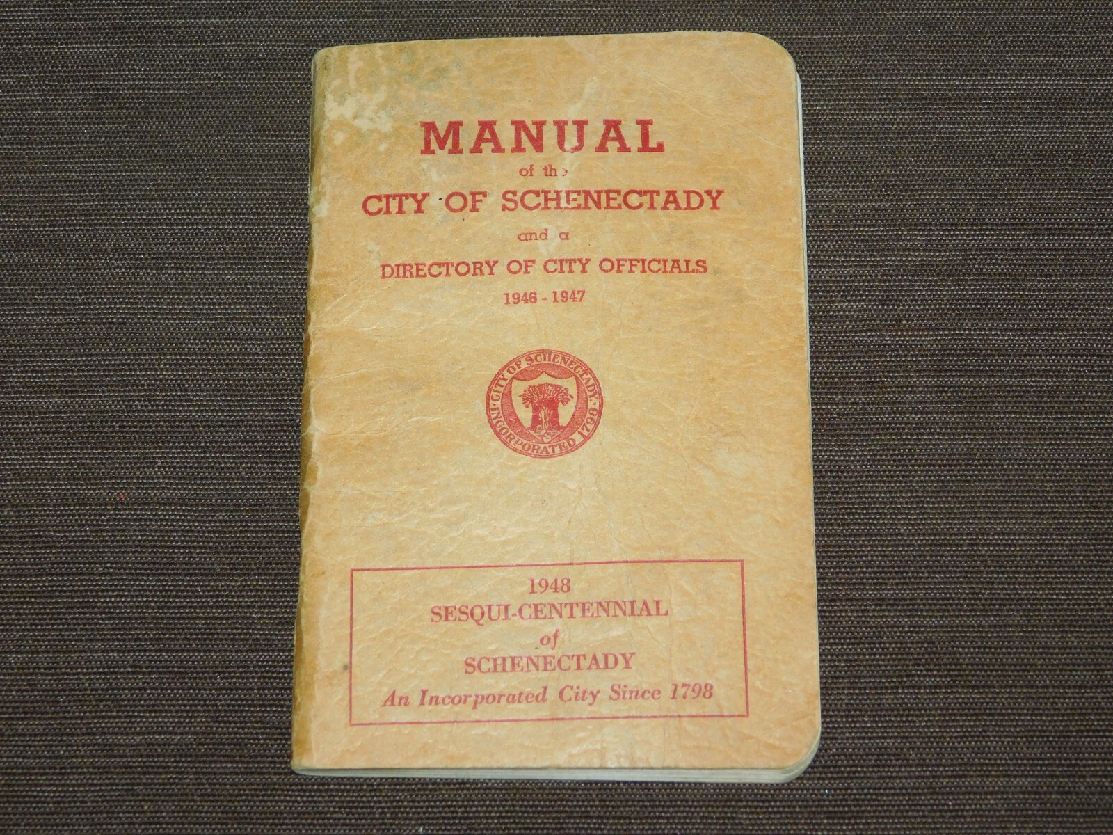 VINTAGE 1948 MANUAL OF CITY OF SCHENECTADY & DIRECTORY OF CITY OFFICIALS BOOKLET