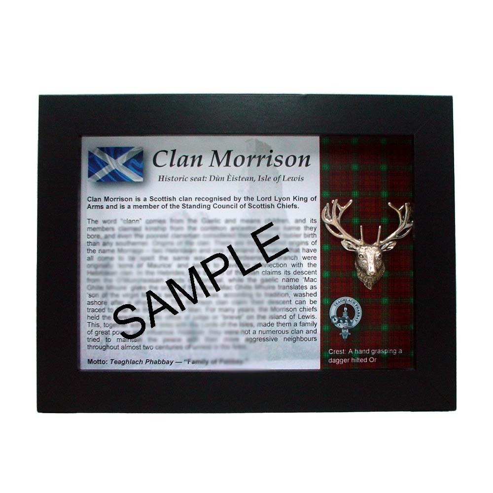 Clan Morrison - Scottish Clan Frame Plaque