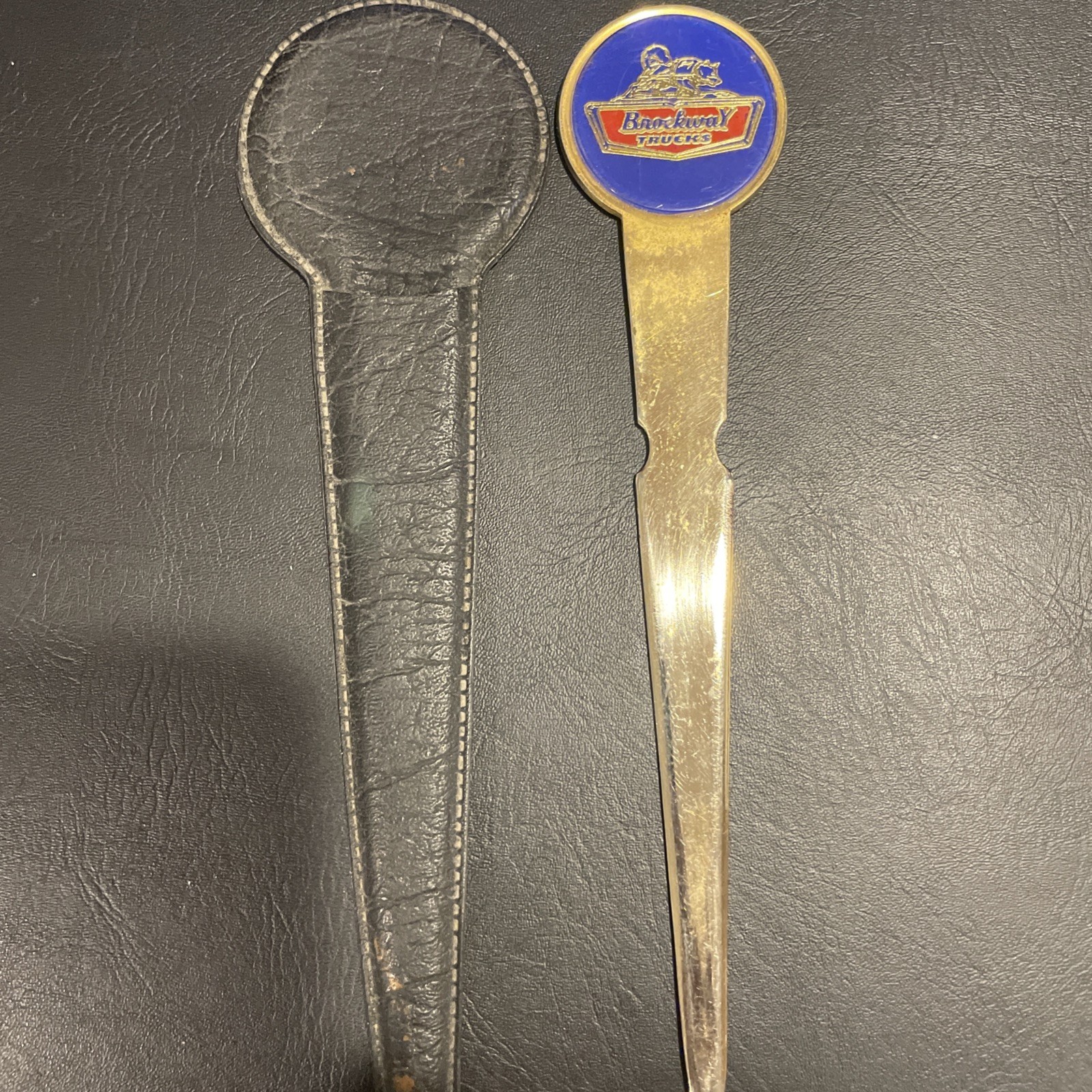 Rare Brockway Truck Souvenir Letter Opener And Sleeve Rare Brockway Truck Souvenir Letter Opener And Sleeve