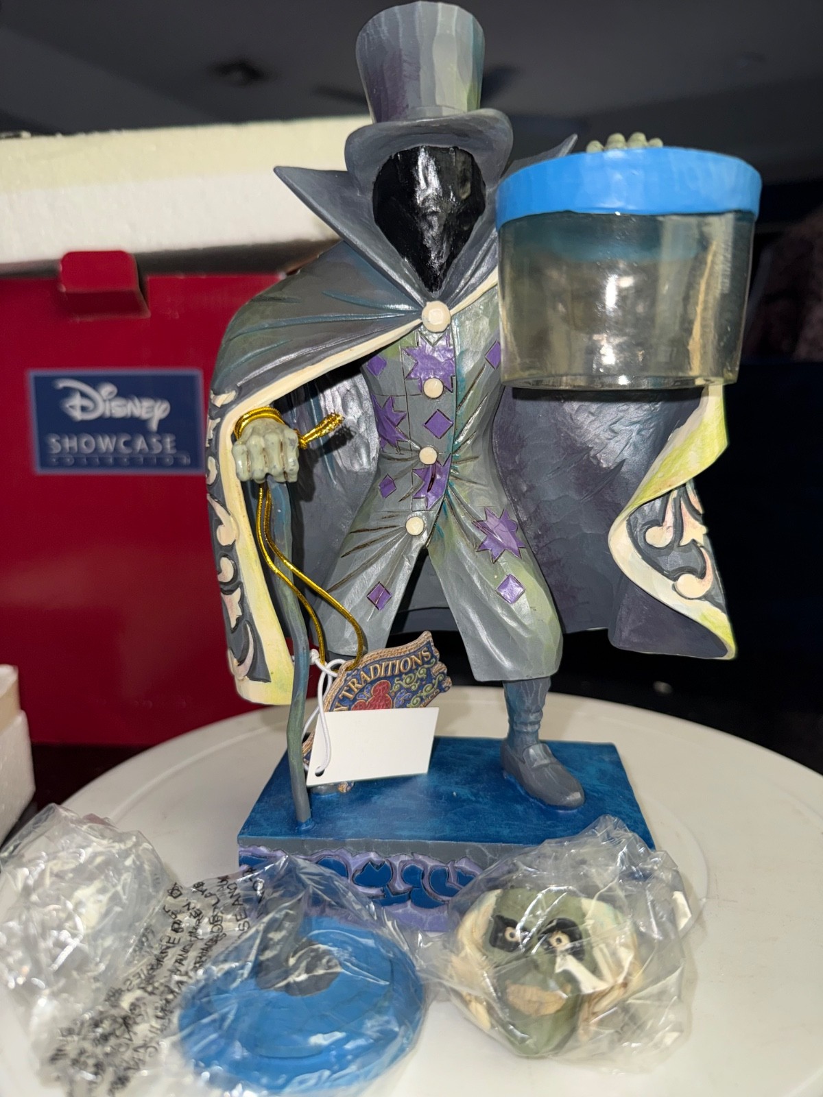 Retired Jim Shore Disney Traditions Hatbox Ghost Haunted Mansion Parks In Box