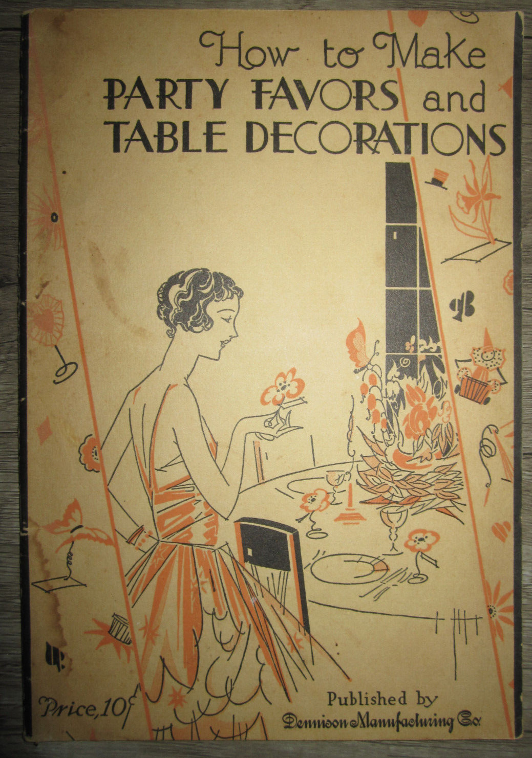 Vtg PB booklet, How to Make Party Favors & Table Decorations, 1928   Dennison