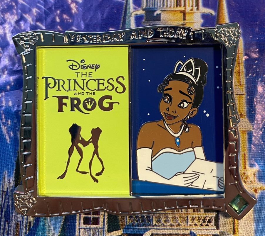 🐸 Disney Yesterday and Today Slider Pin - Princess and the Frog TIANA Pin LE250