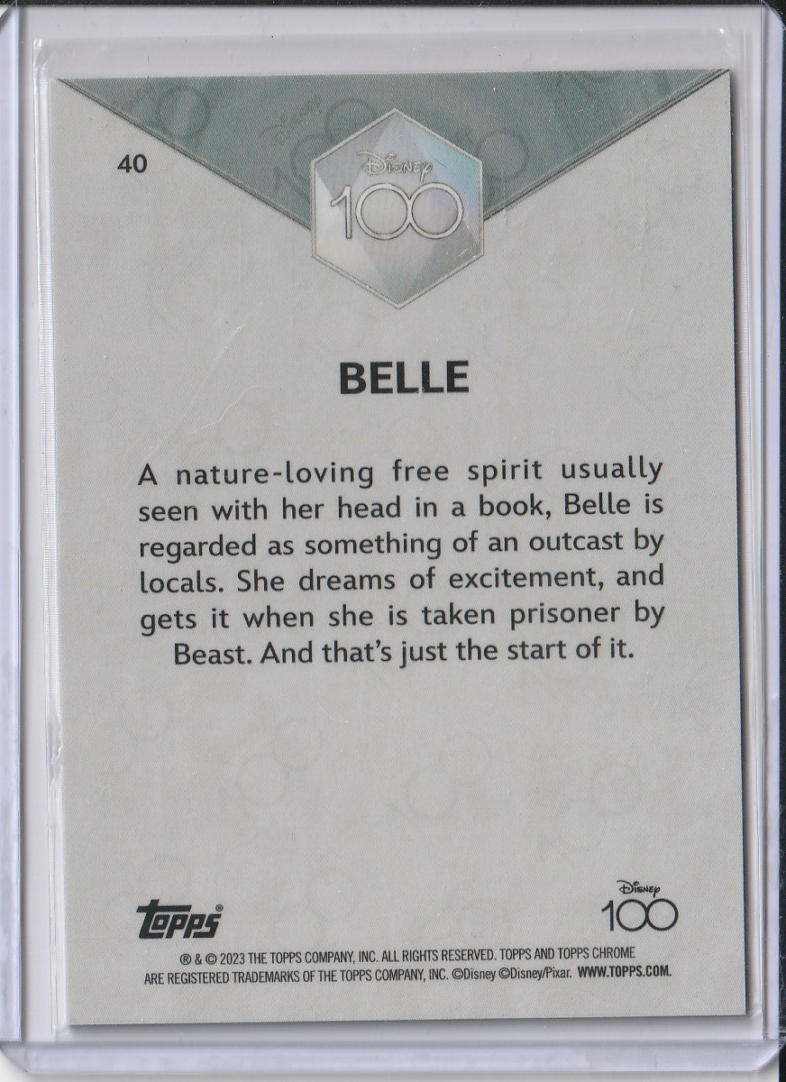 2023 TOPPS CHROME DISNEY 100 BELLE #40