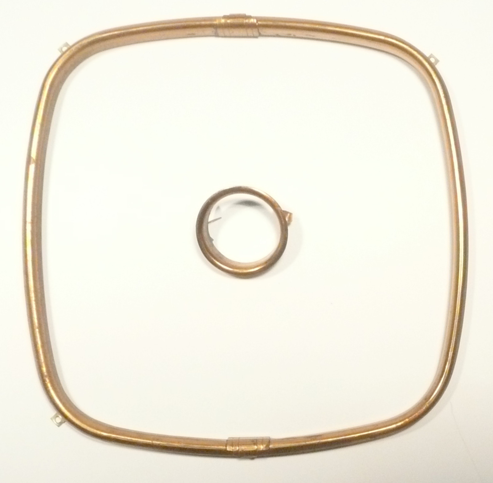 vintage* PARMAK BATTERY 8 TUBE RADIO part: BRASS TRIM PACKAGE - DIAL & CAT\'S EYE