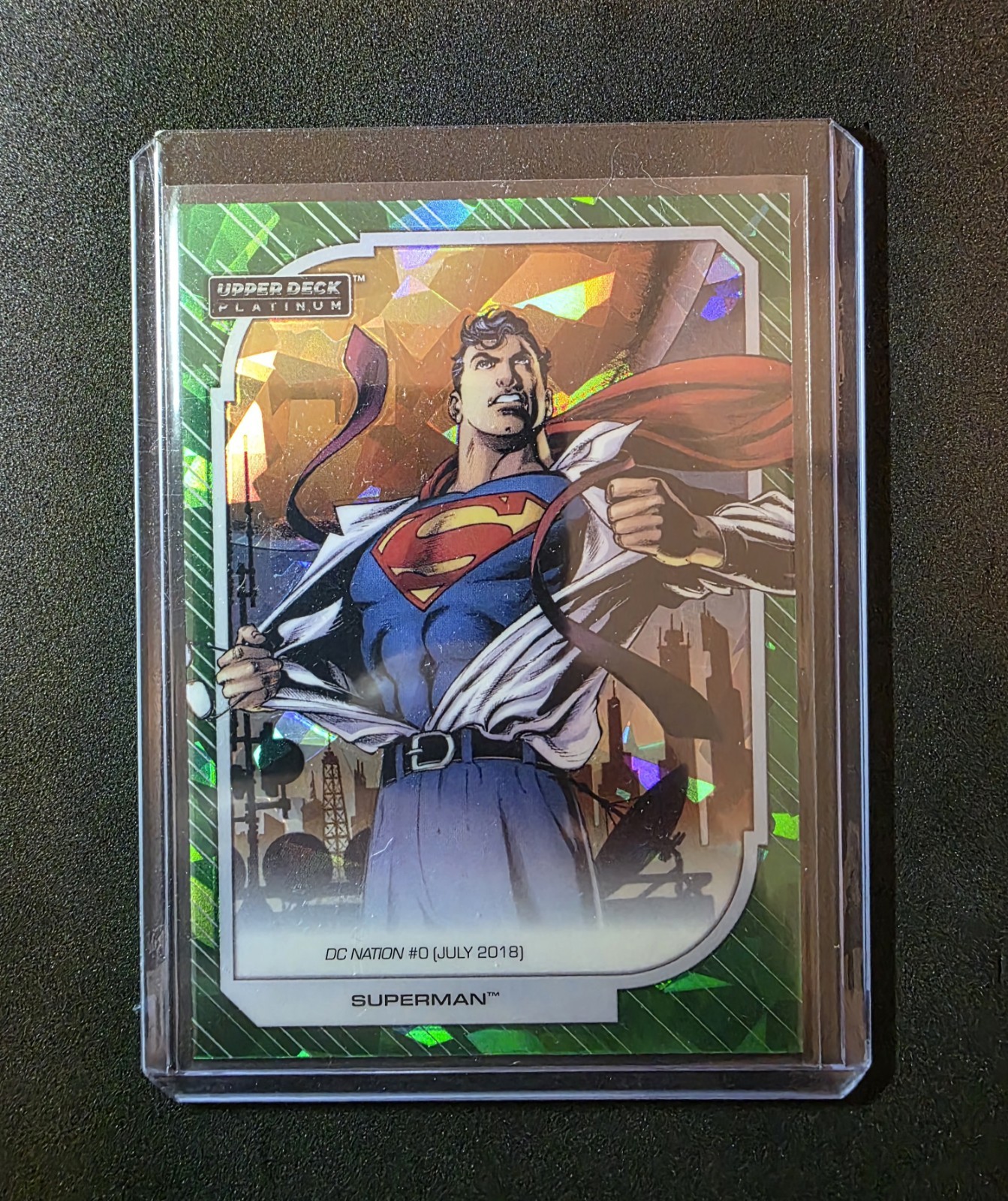 2026 UD DC Platinum Superman Green Sparkle /99 Very Rare