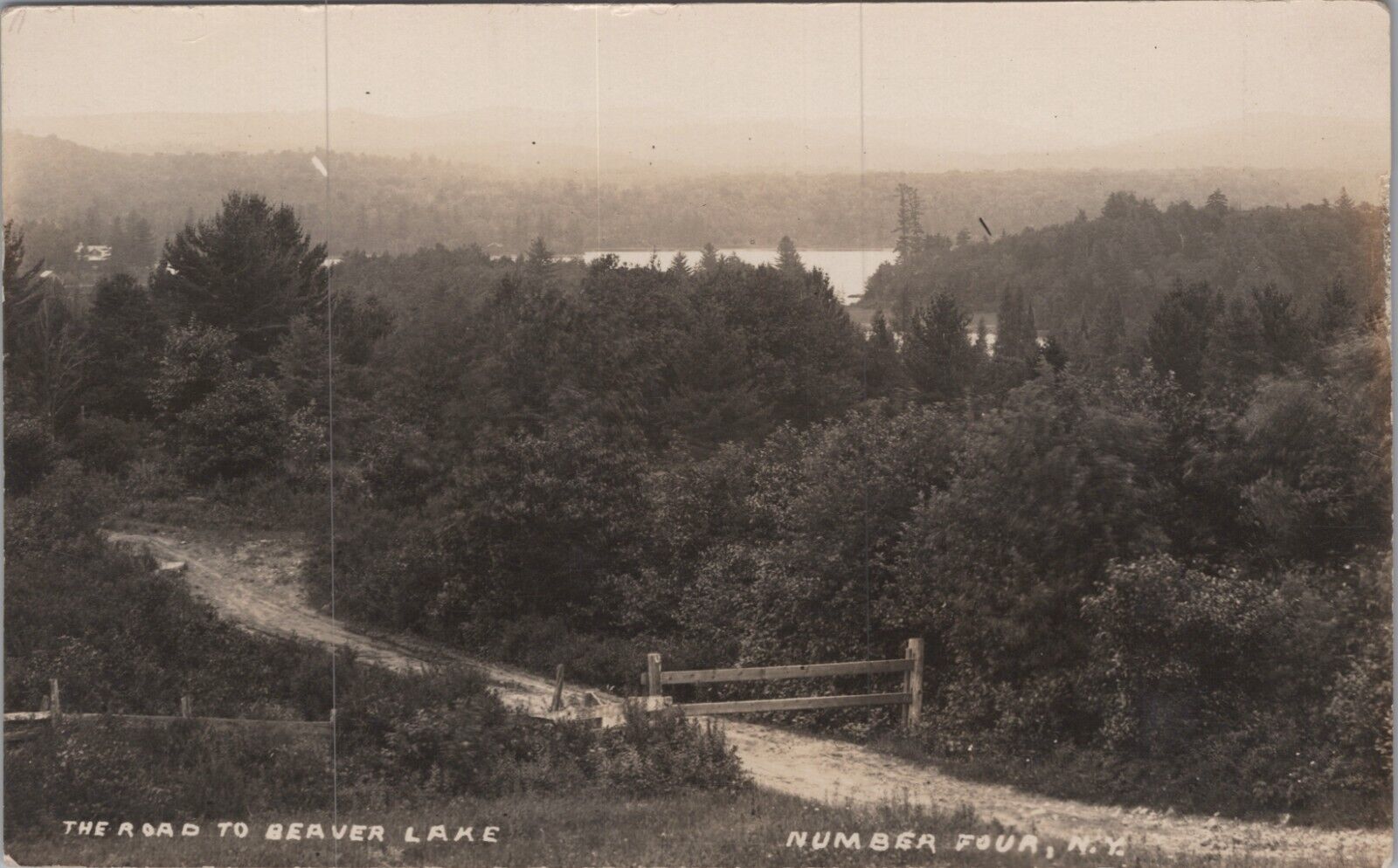RPPC Number Four, New York NY Road Beaver Lake 1915 Postcard 7642.1