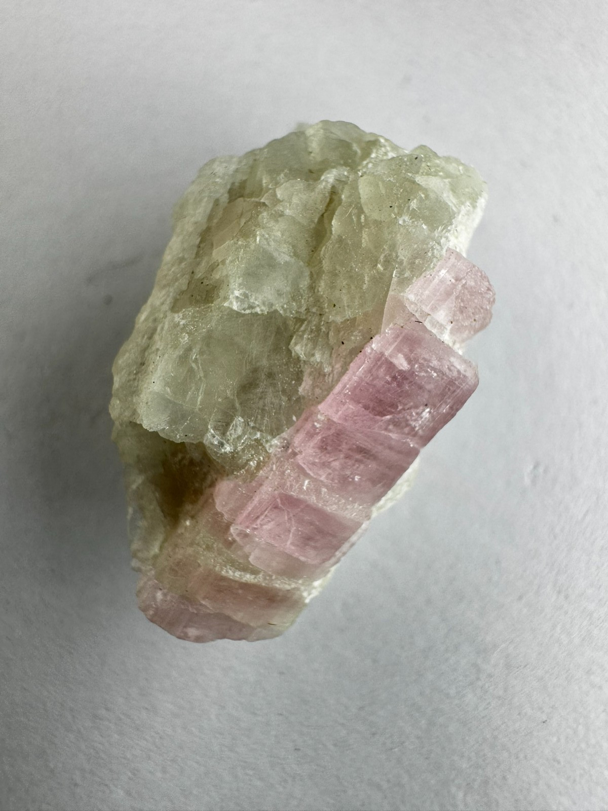 Pink Tourmaline on Quartz - 3.4g
