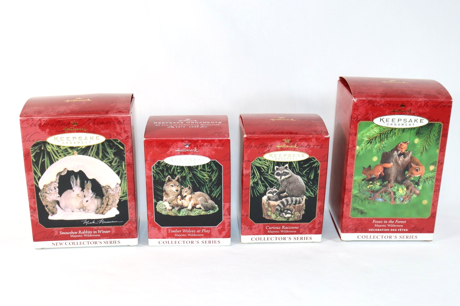 Vintage Hallmark MAJESTIC WILDERNESS Series Ornaments COMPLETE Set 1997-2000